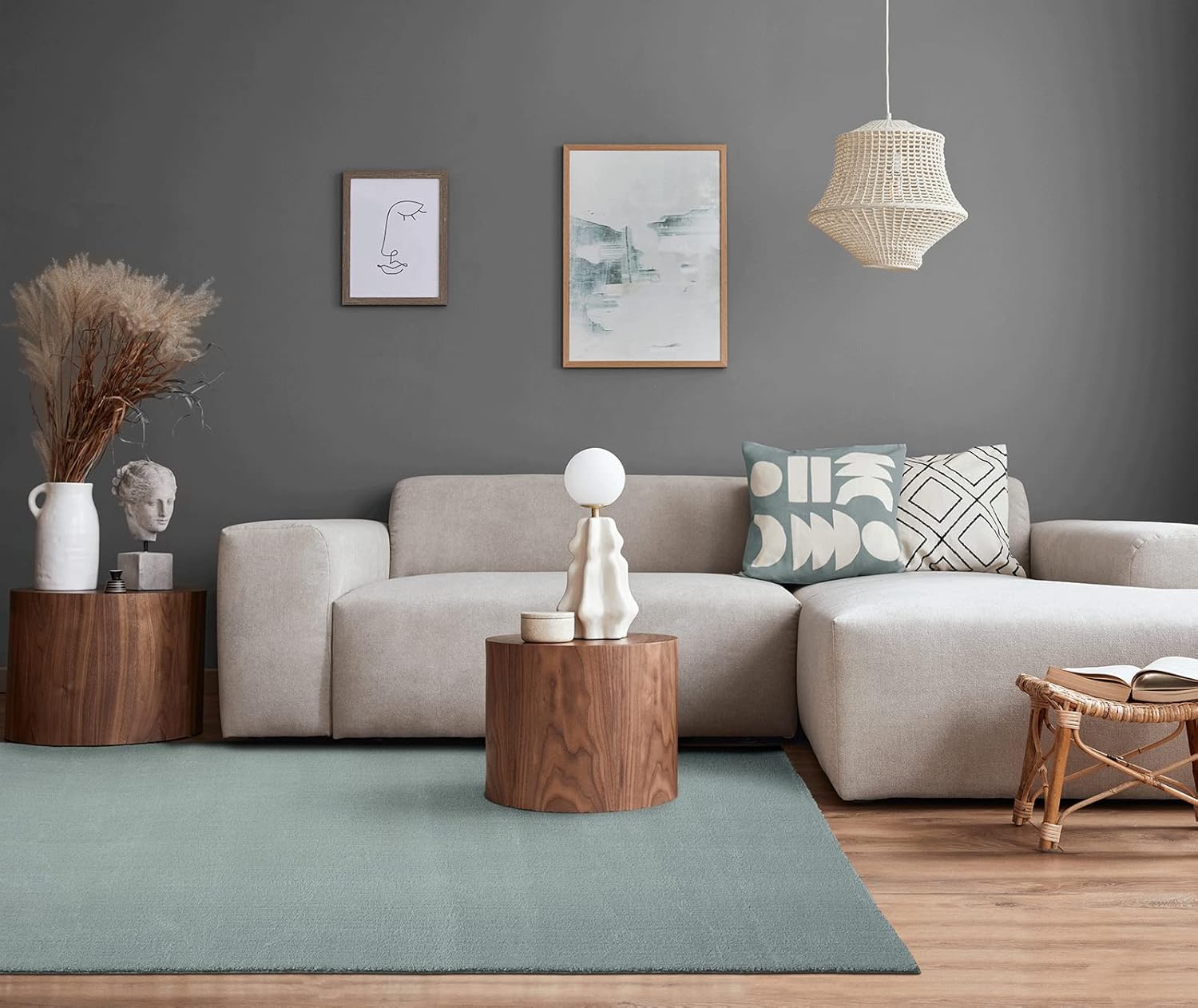 Thumbnail 1 de The Carpet Relax Alfombra Moderna Azul 60x110cm