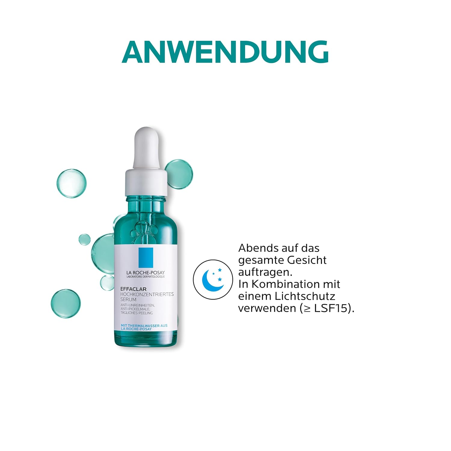 Detalle de La Roche-Posay Effaclar hochkonzentriertes Serum mit Niacinamid & Salicylsäure, peelende Wirkung (30 ml)