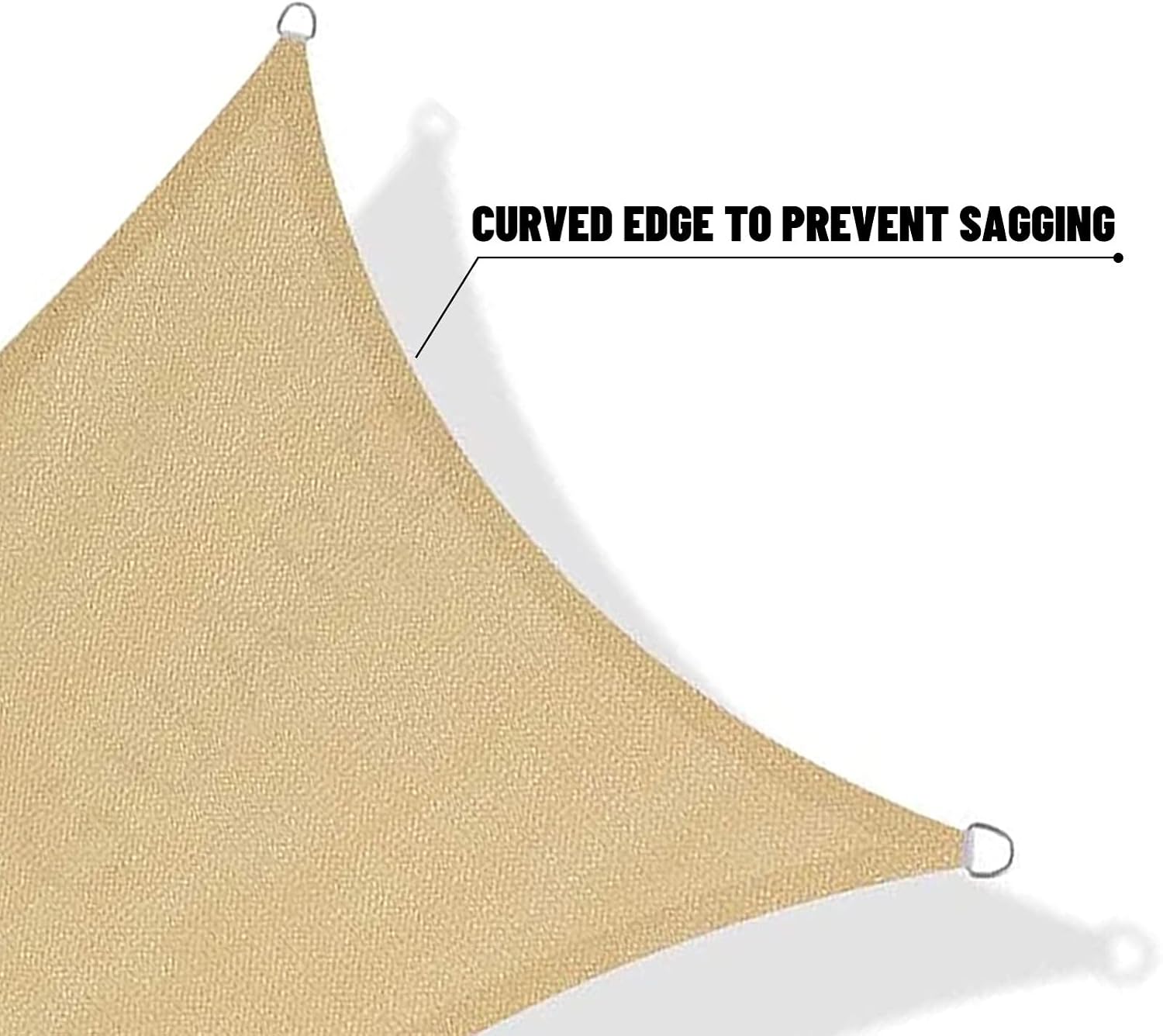 Thumbnail 6 de SUNNY GUARD SGSS2C0T004-001 Triangle Shade Sail, Sand HDPE, 95% UV Block