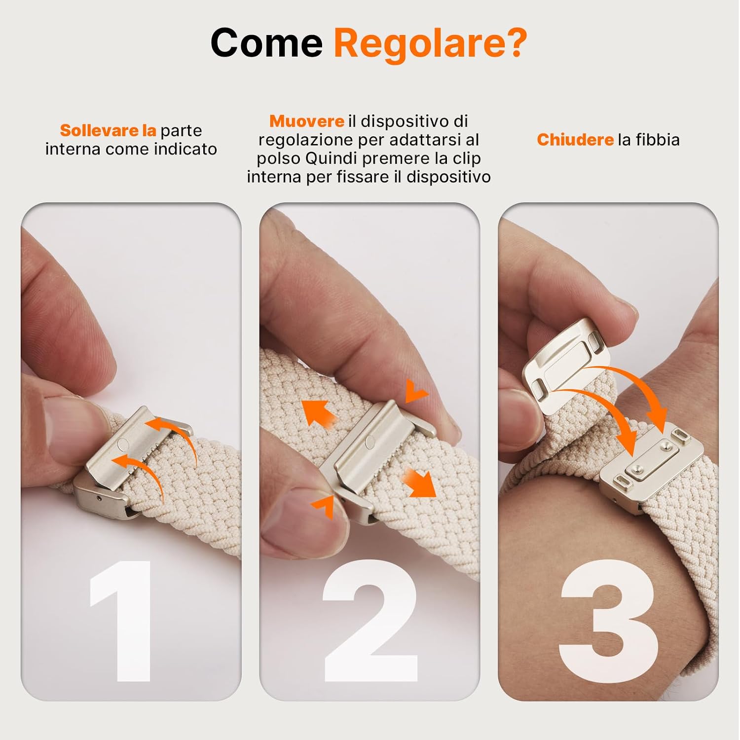 Thumbnail 6 de Fullmosa Cinturino Orologio Nylon Elastico 20mm – Compatibile con Samsung/Garmin, Chiusura Magnetica Regolabile