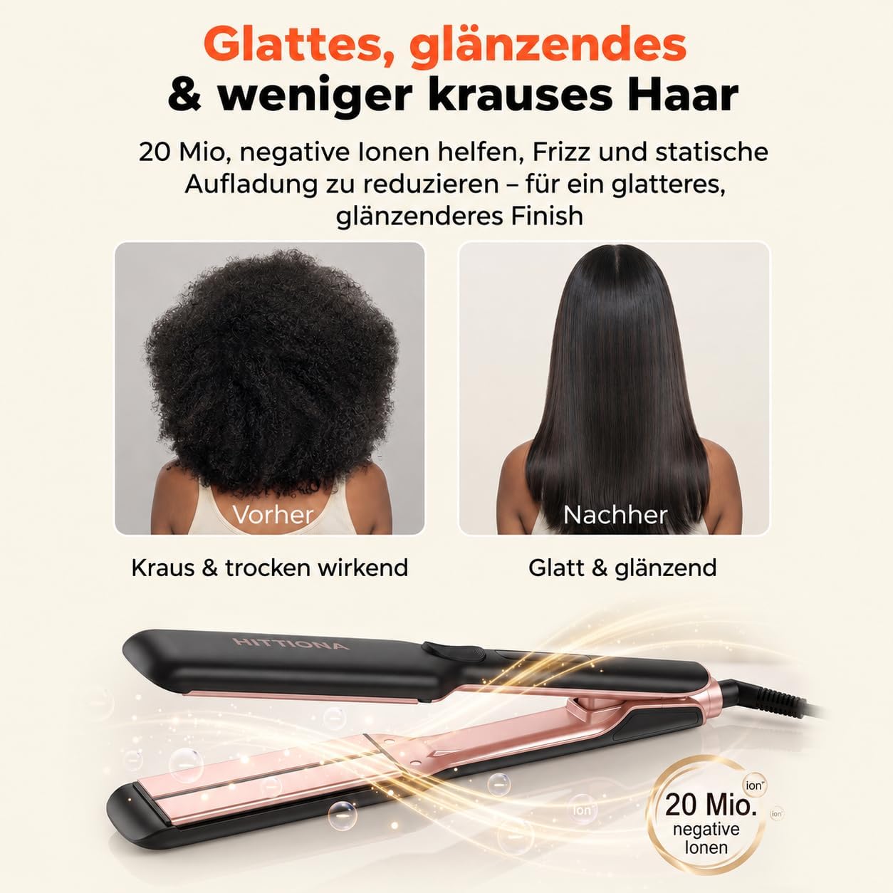 Thumbnail 2 de Professionelles Keramik-Glätteisen 1.75“ Ionen