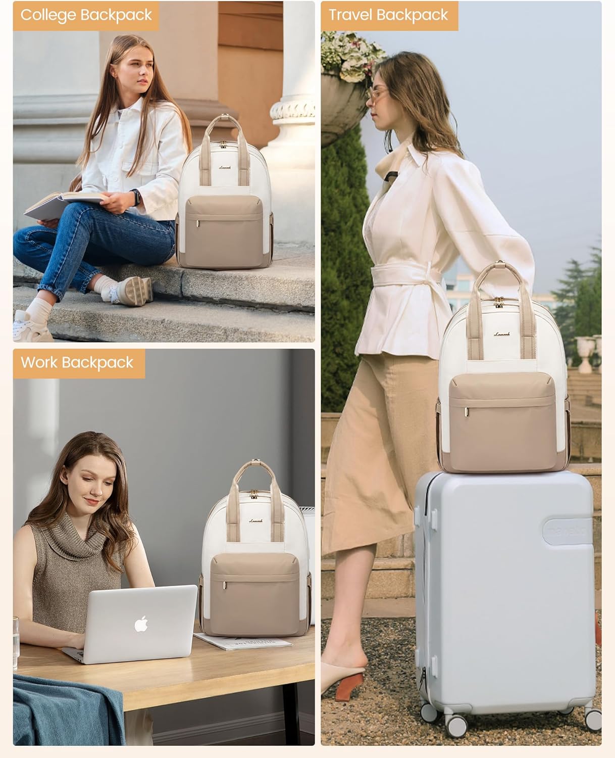 Thumbnail 5 de LOVEVOOK Women's 15.6 Inch Laptop Backpack: Stylish, Durable & Travel-Ready