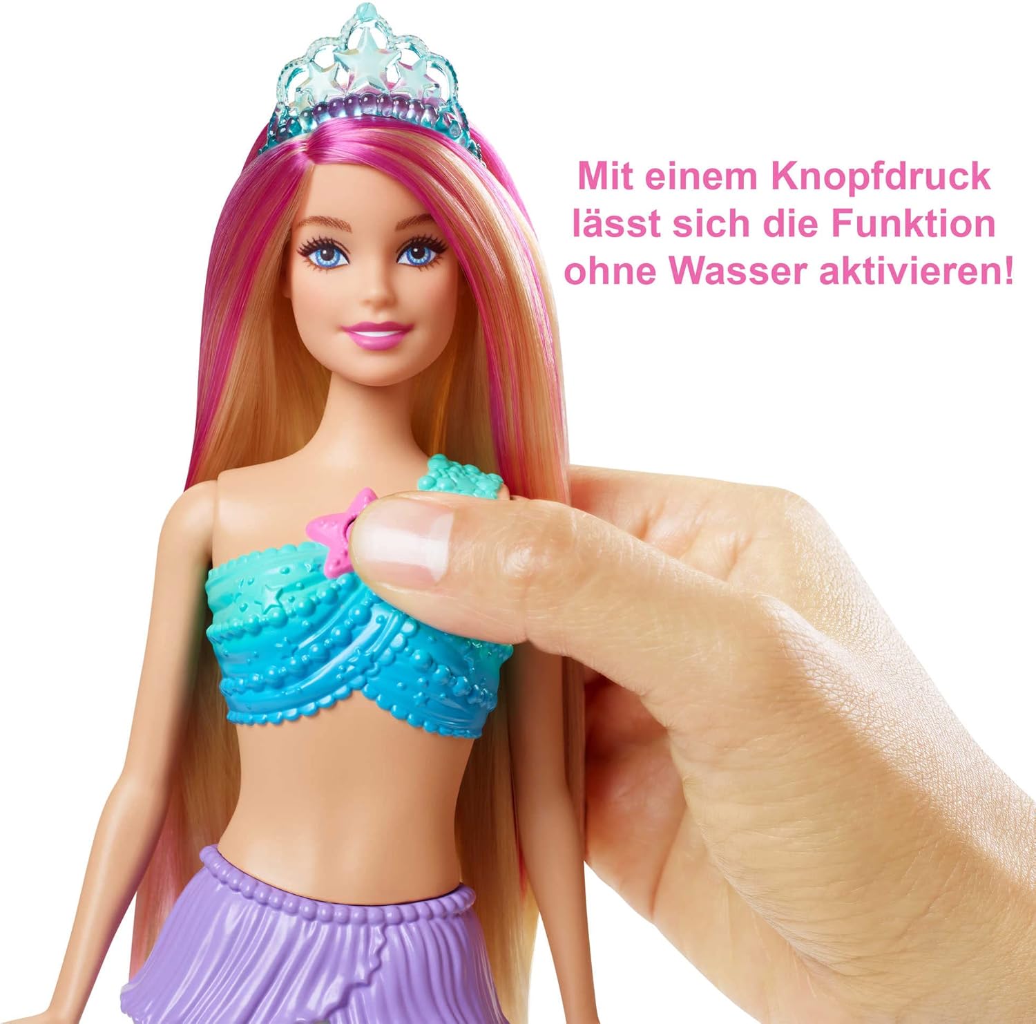 Thumbnail 2 de Barbie Dreamtopia Zauberlicht Meerjungfrau Puppe (HDJ36) – leuchtende Schwanzflosse, ab 3 Jahren