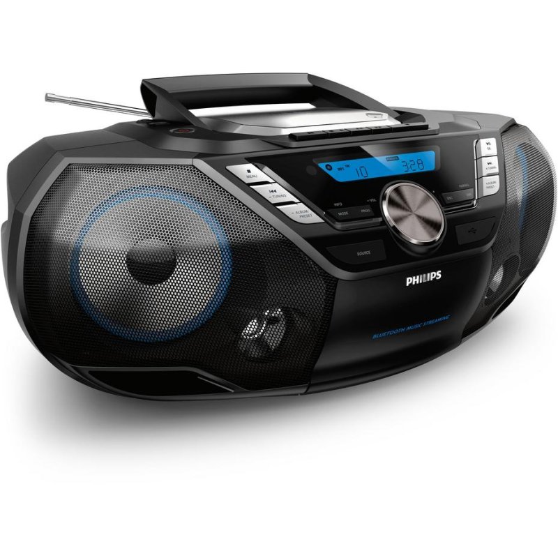 Detalle 1 de Philips AZB798T/12: Radio CD Bluetooth 12W RMS con DAB/FM y cassette