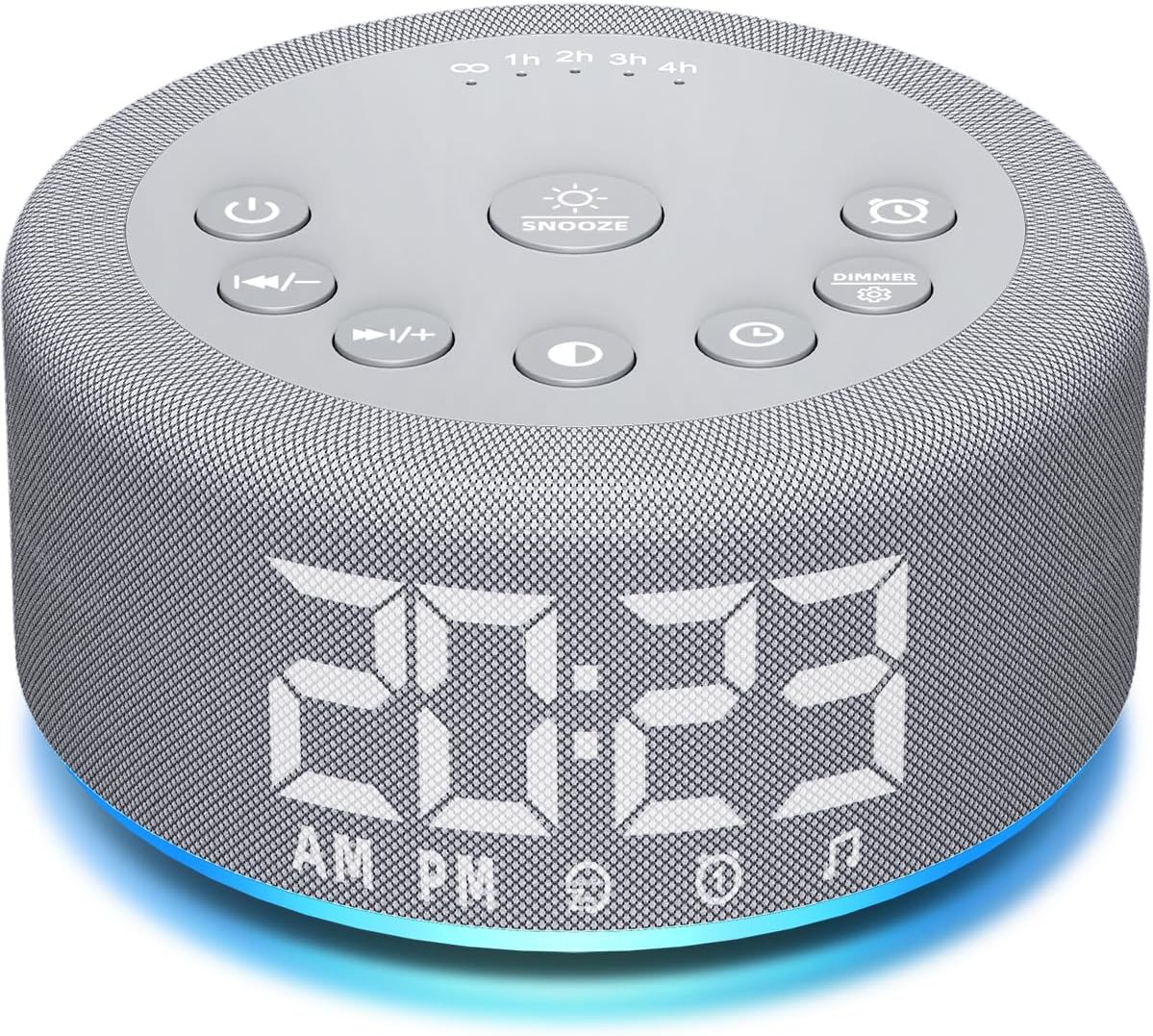 Detalle de Sound Machine Alarm Clock with 32-Level Volume, 12-Color Night Light