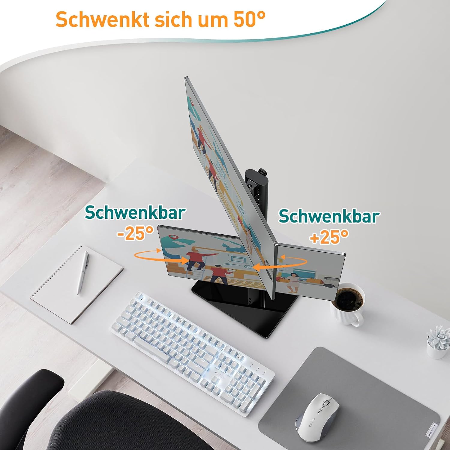 Detalle 2 de ELIVED Dual Monitor Ständer für 32 Zoll