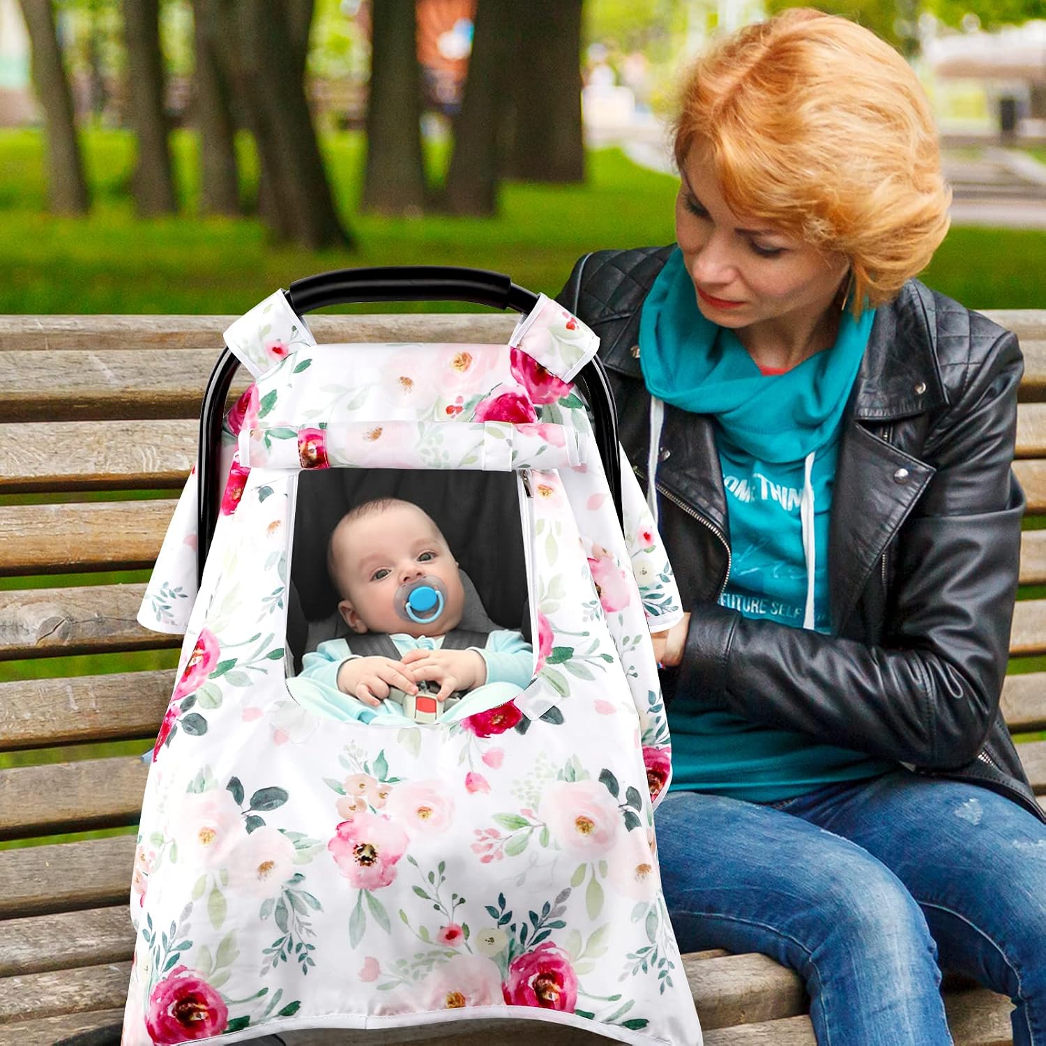 Detalle 2 de TANOFAR Baby Car Seat Cover, Floral
