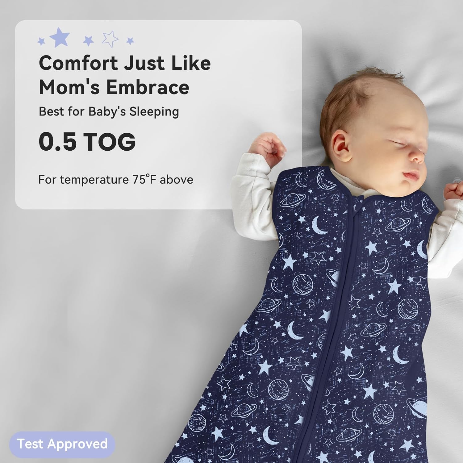 Thumbnail 4 de Unnivoll Baby Sleeping Bag 0.5 Tog 6-12 Months: Summer Sleep Sack in 100% Cotton
