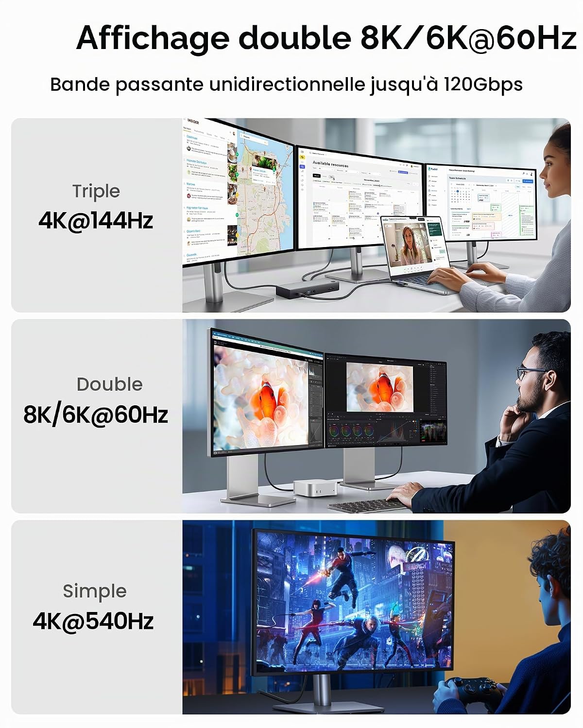 Thumbnail 2 de Silkland USB-C-kabel van 50 cm: 80 Gbit/s, 90°-stekker en 240 W