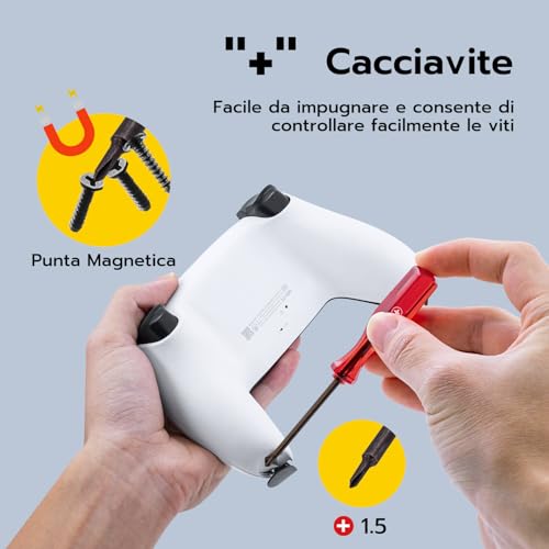 Detalle de Mcbazel TMR Joystick Analogico per PS5 DualSense – Set di Ricambio con TMR, No Drift