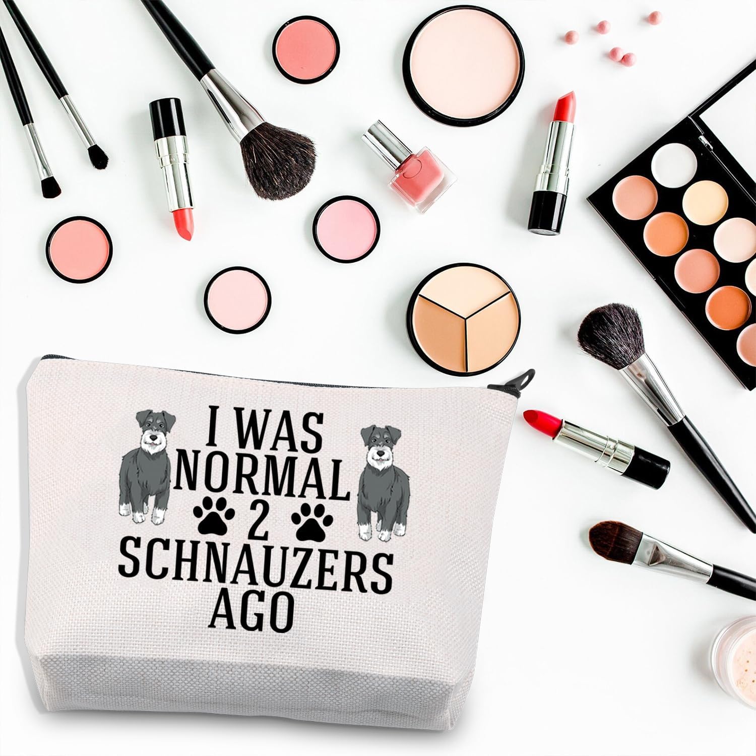 Detalle 2 de PLITI Schnauzer Makeup Bag: A Practical Gift for Schnauzer Lovers