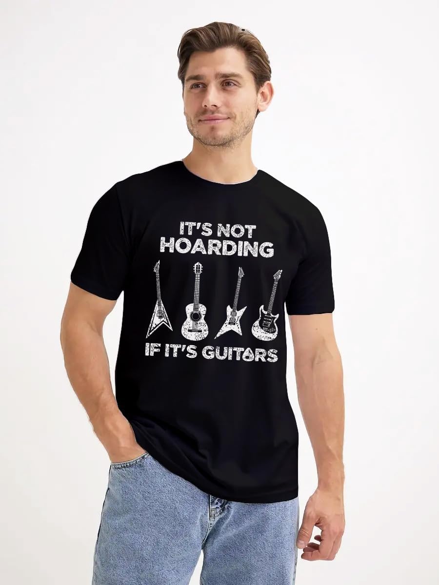 Detalle de VVNTY Guitar T-Shirt: A Comfortable, Guitar-Obsessed Tee for Men (S–XXL)