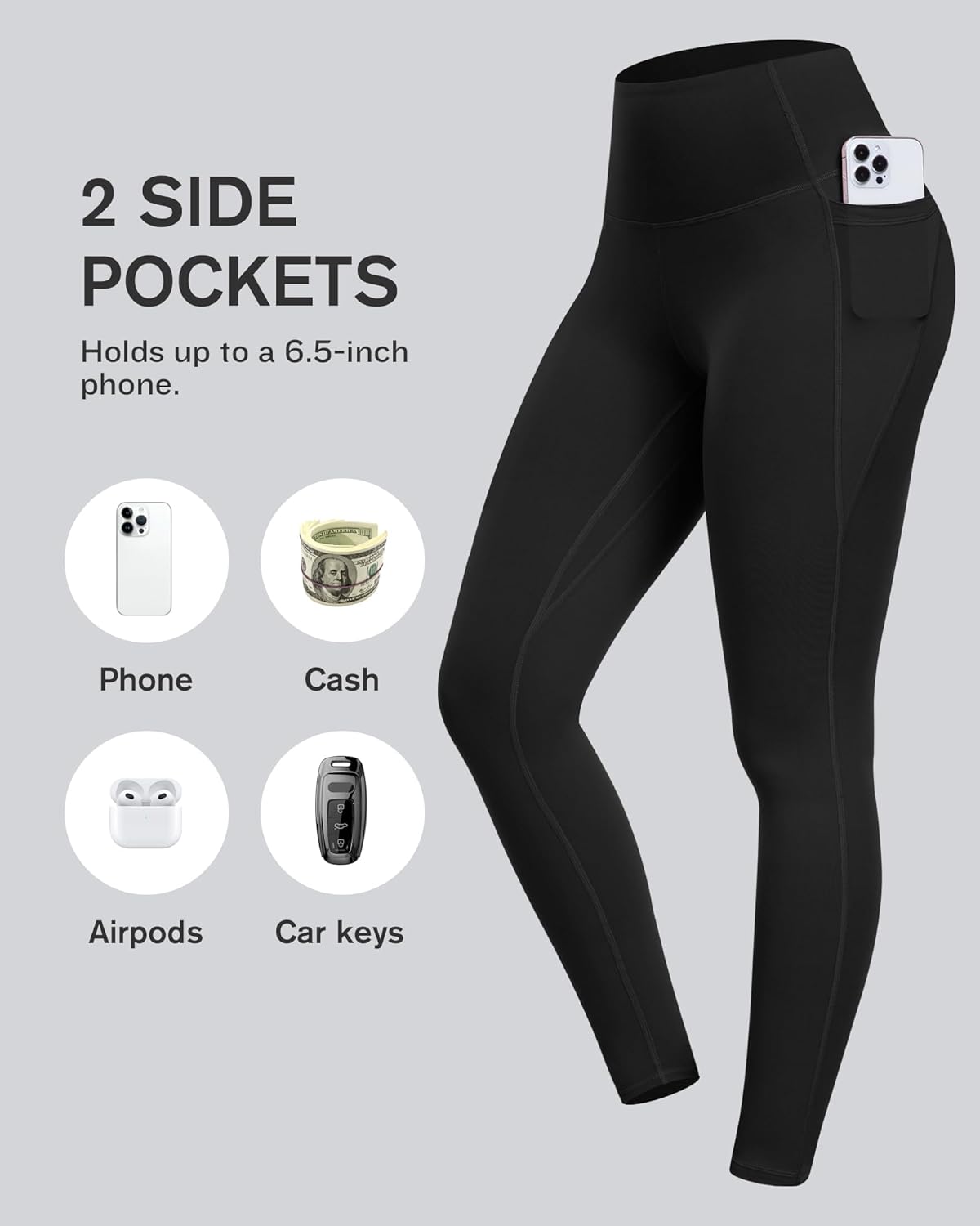 Thumbnail 2 de CHRLEISURE Leggings High-Waisted Tummy Control with Pockets 🩳