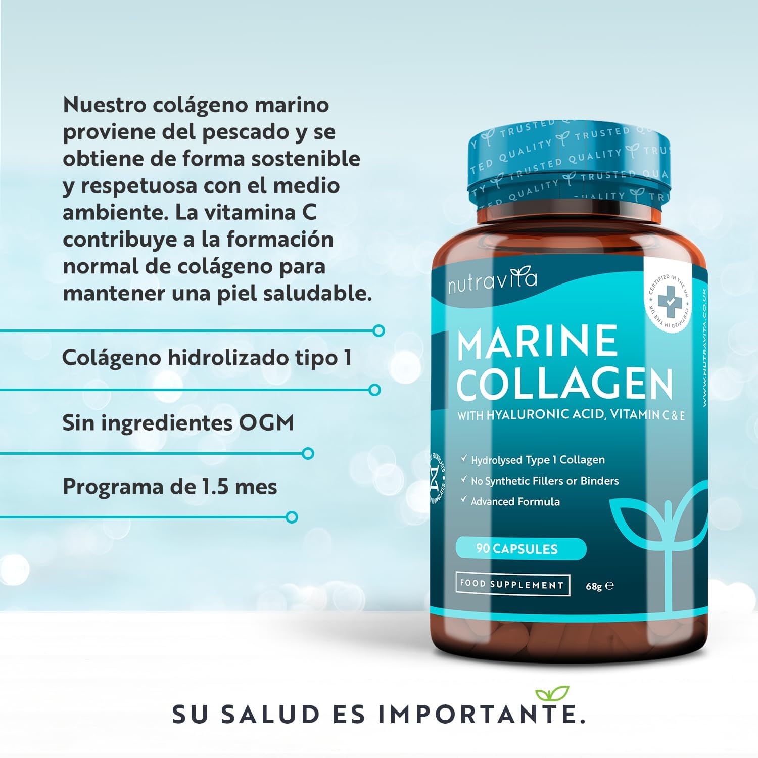 Detalle 2 de Nutravita Super Fuerza Colágeno Marino 1000 mg