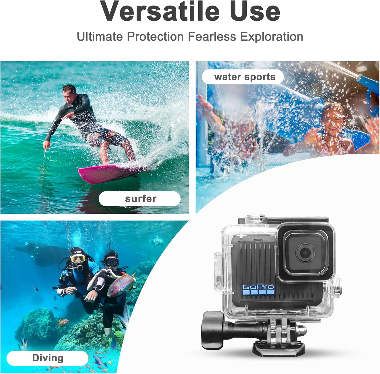 Detalle 2 de OKFUN custodia impermeabile per GoPro Hero 4K 60 m