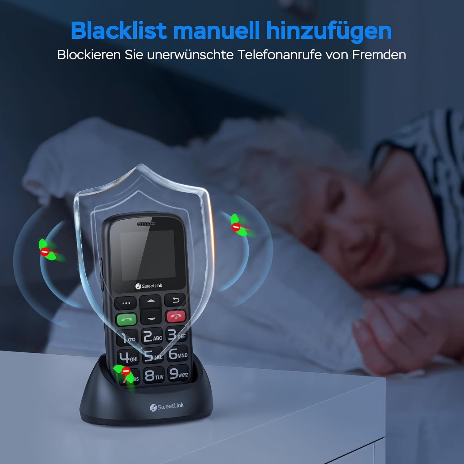 Thumbnail 5 de SweetLink S2PLUS Seniorenhandy ohne Vertrag (Dual SIM, SOS-Notruftaste, 1,77" Großtasten-Display)