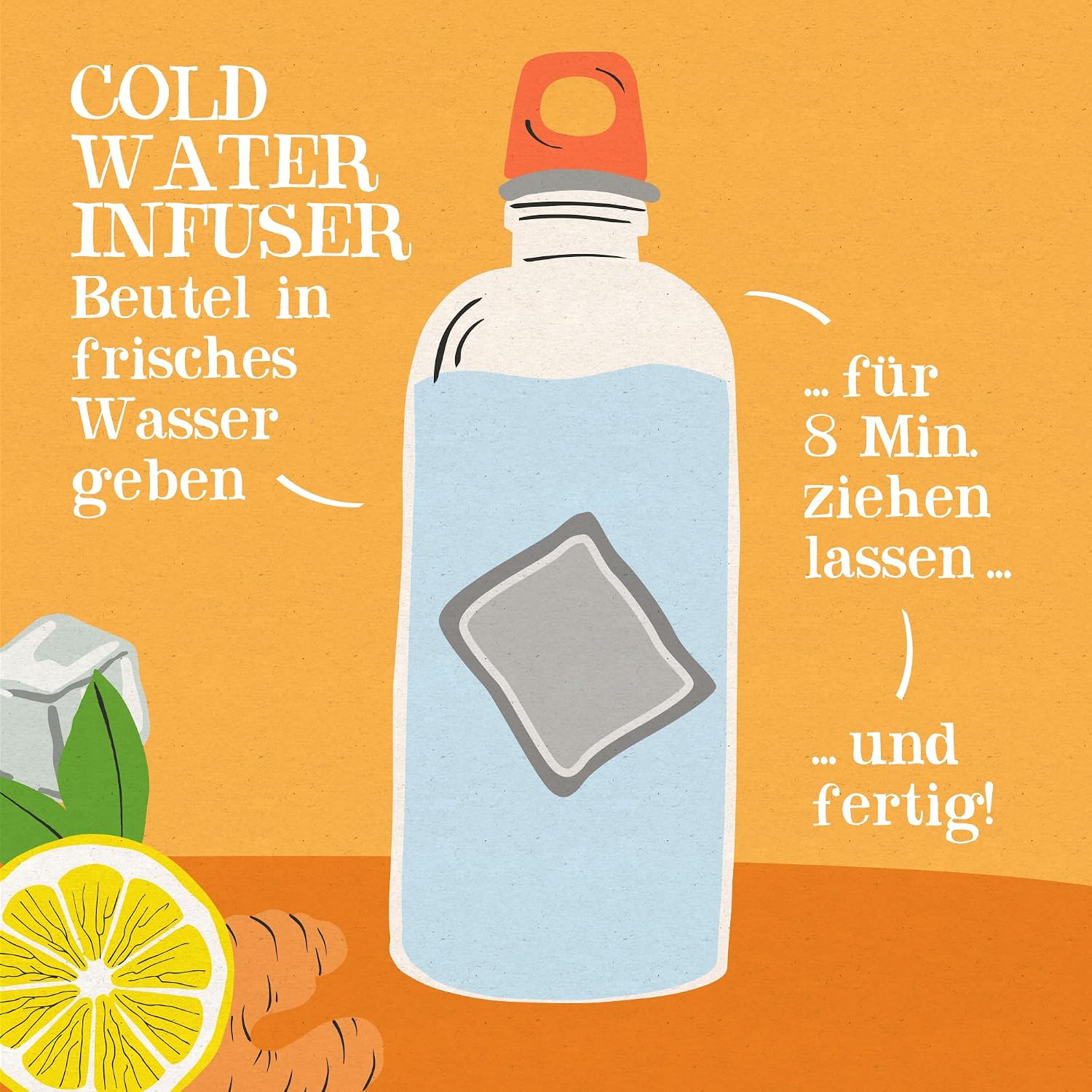 Thumbnail 5 de Cupper Bio Cold Water Infusers Lemon, Ginger & Turmeric – 6er Pack