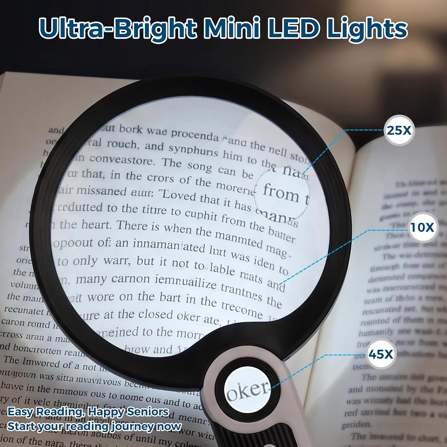 Detalle de Nazano Lighted Magnifying Glass with 5-Inch Lens