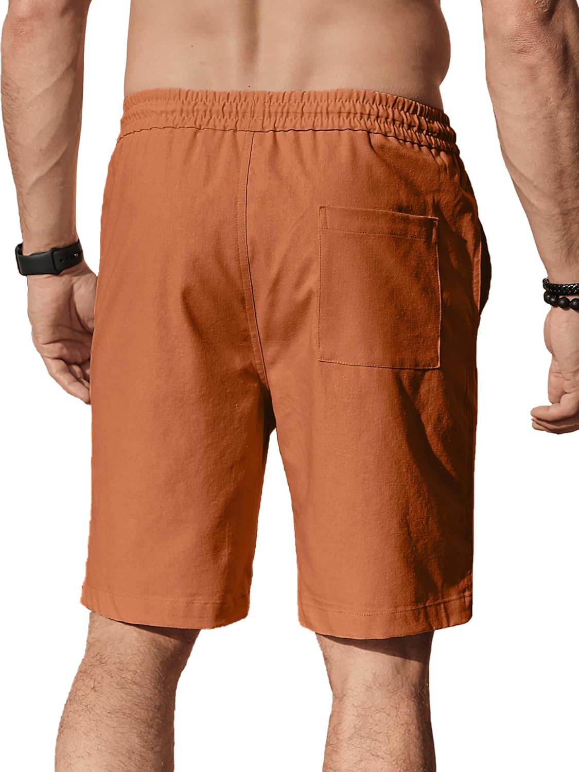 Thumbnail 1 de Comdecevis Men's Linen Shorts – Casual Elastic-Waist Summer Shorts with Pockets