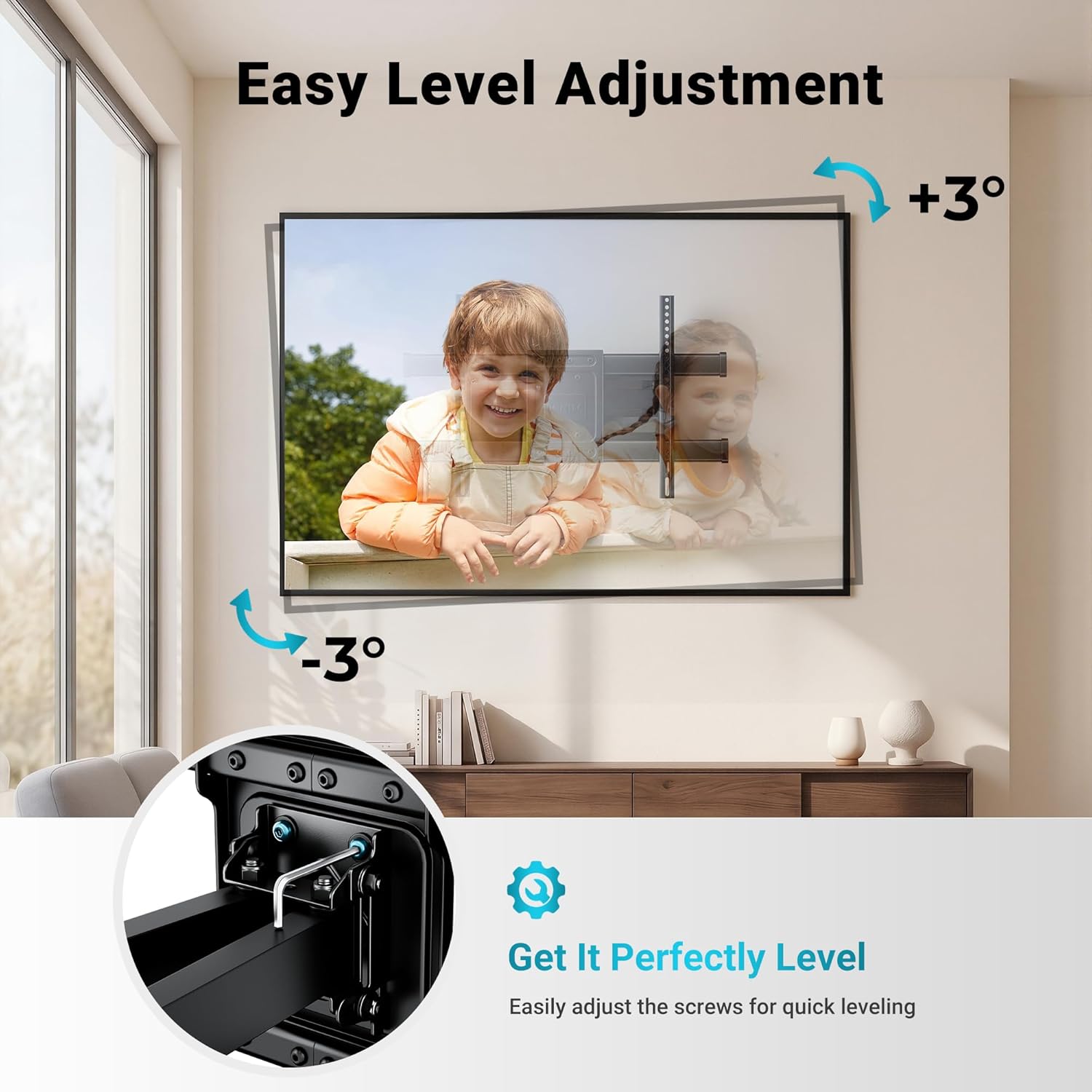 Detalle de BONTEC TV Wall Bracket Full-Motion 60kg