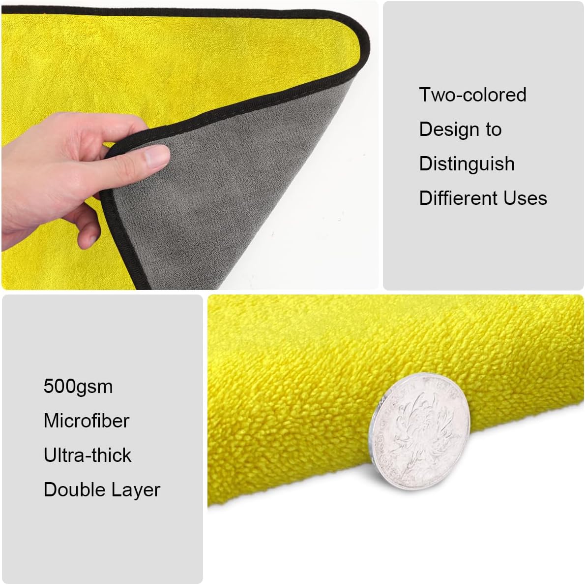 Detalle de URAQT 500gsm Chiffons microfibre 30x40cm 🧽