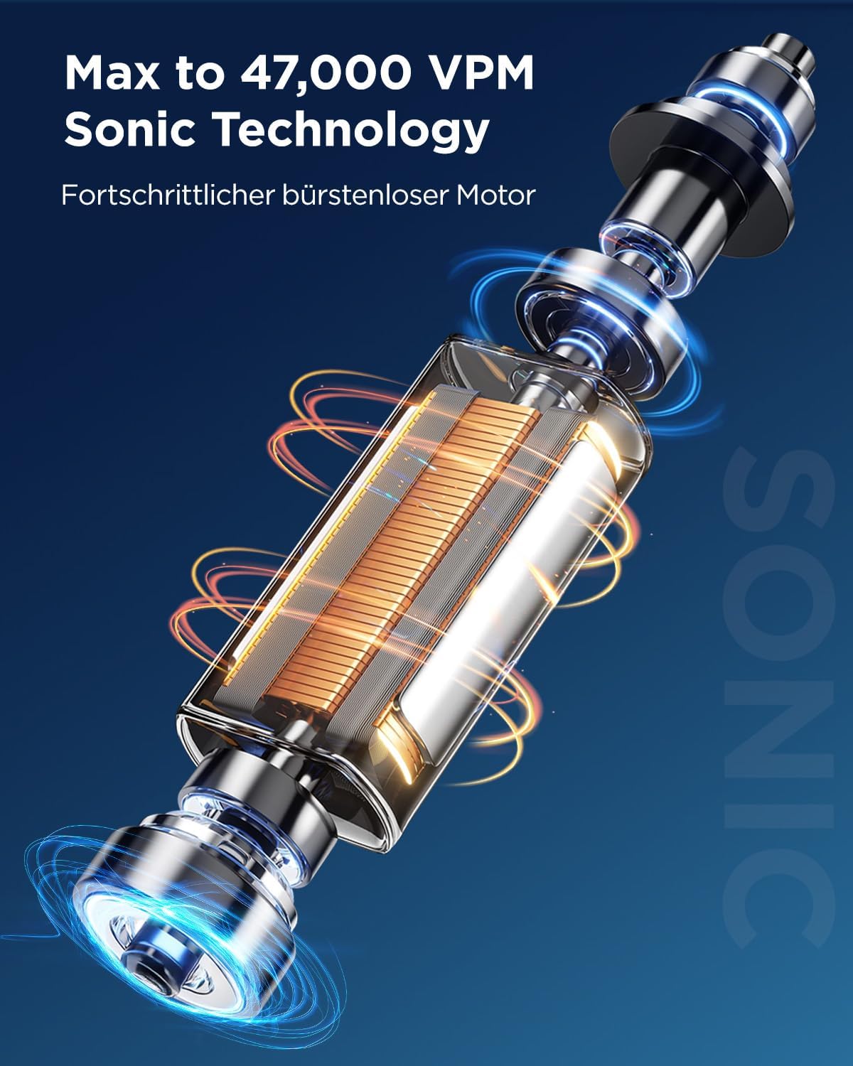 Thumbnail 2 de YTEATH PRO elektrische Schallzahnbürste für Erwachsene & Kinder – 5 Putzmodi, 3 Intensitätsstufen, Timer & 8 Ersatzbürstenköpfe