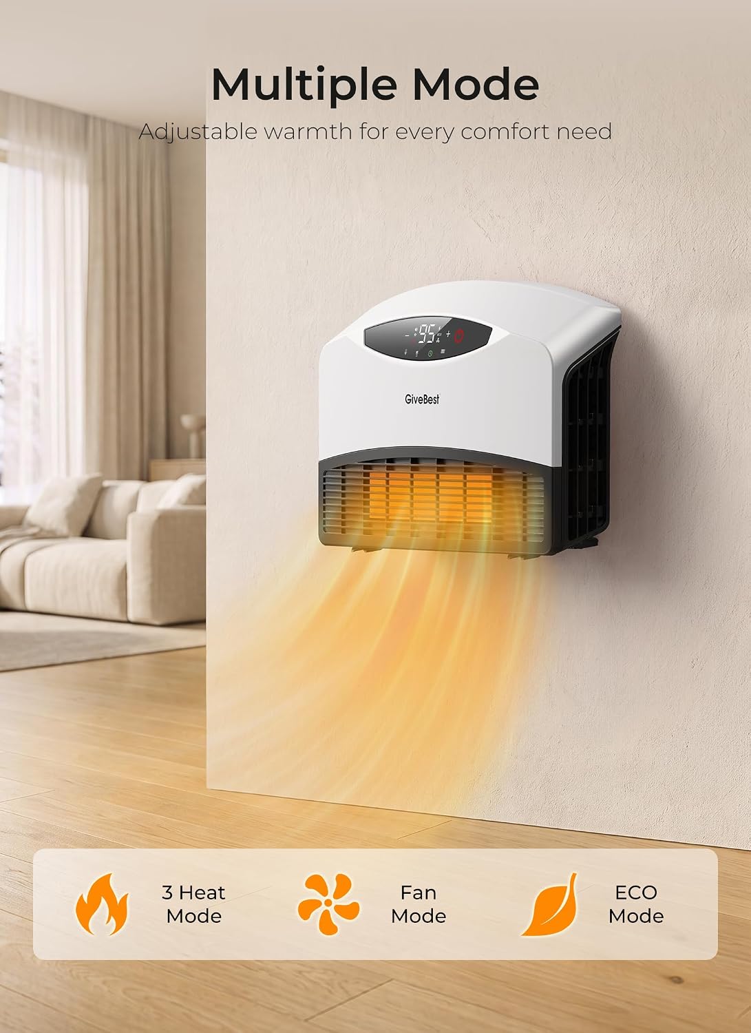 Thumbnail 6 de GiveBest Wall Heater 1500W