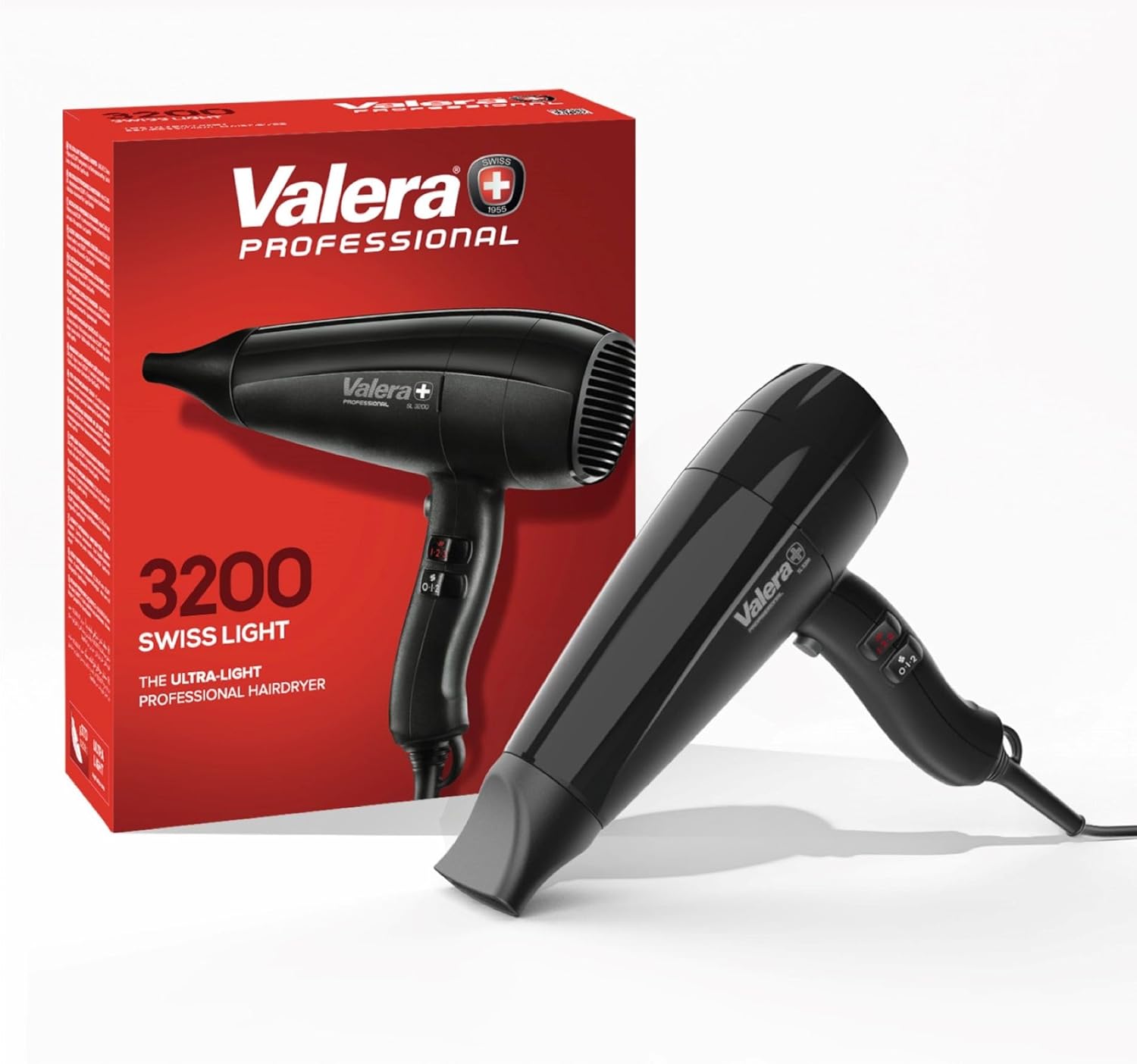 Detalle de Valera Swiss Light 3200: Leichtgewichtiger Profi-Haartrockner mit 3 Stufen, Abkühltaste und abnehmbarem Filter