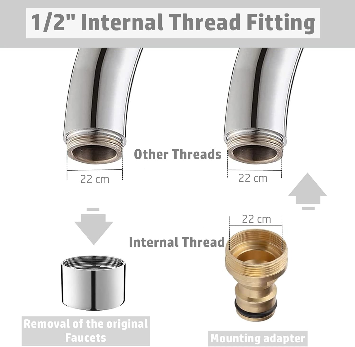 Detalle de Universal Kitchen Mixer Tap Hose Connector & End Quick Connector