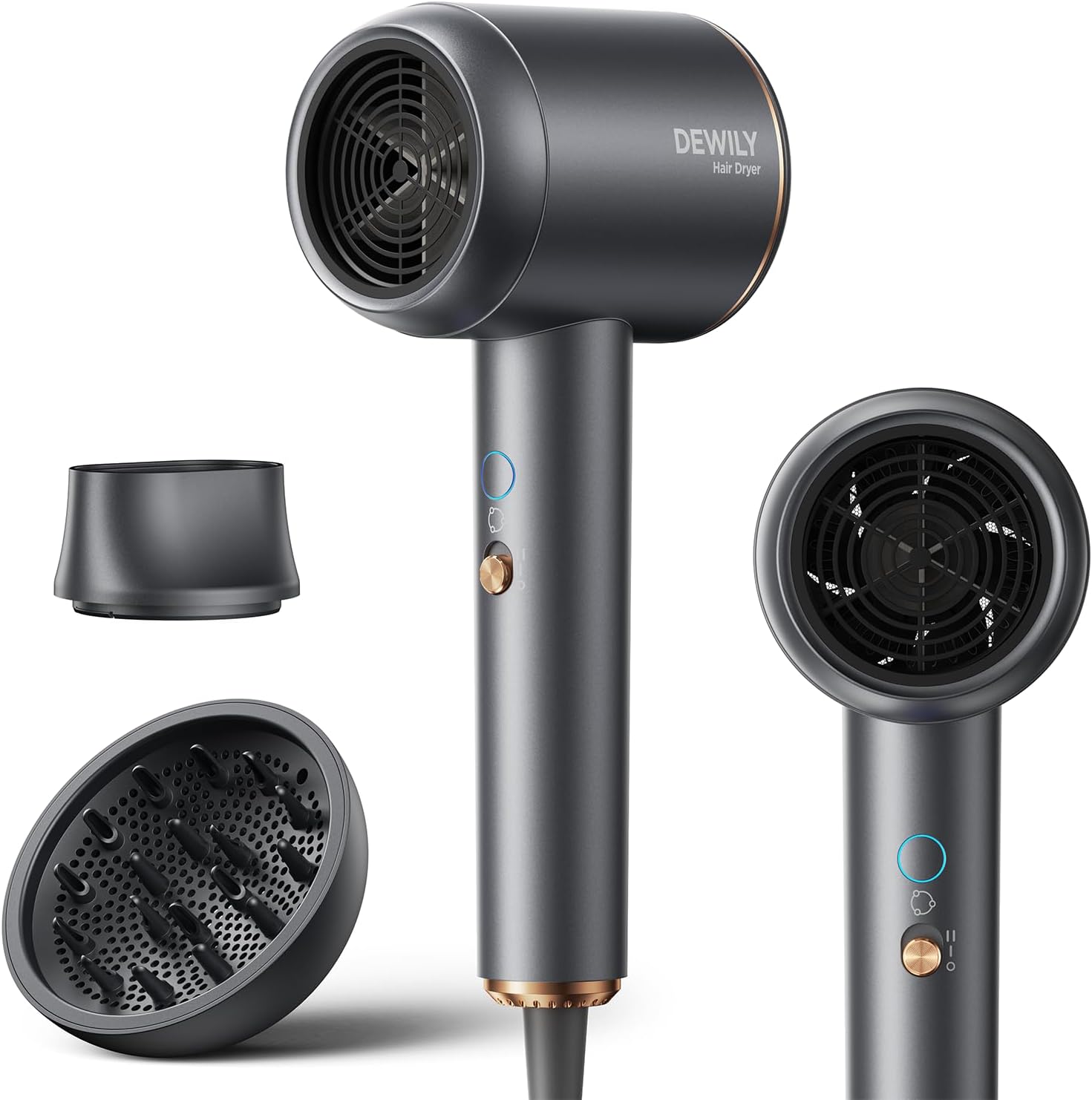 Detalle de DEWILY Ionen Föhn 1800W Diffusor