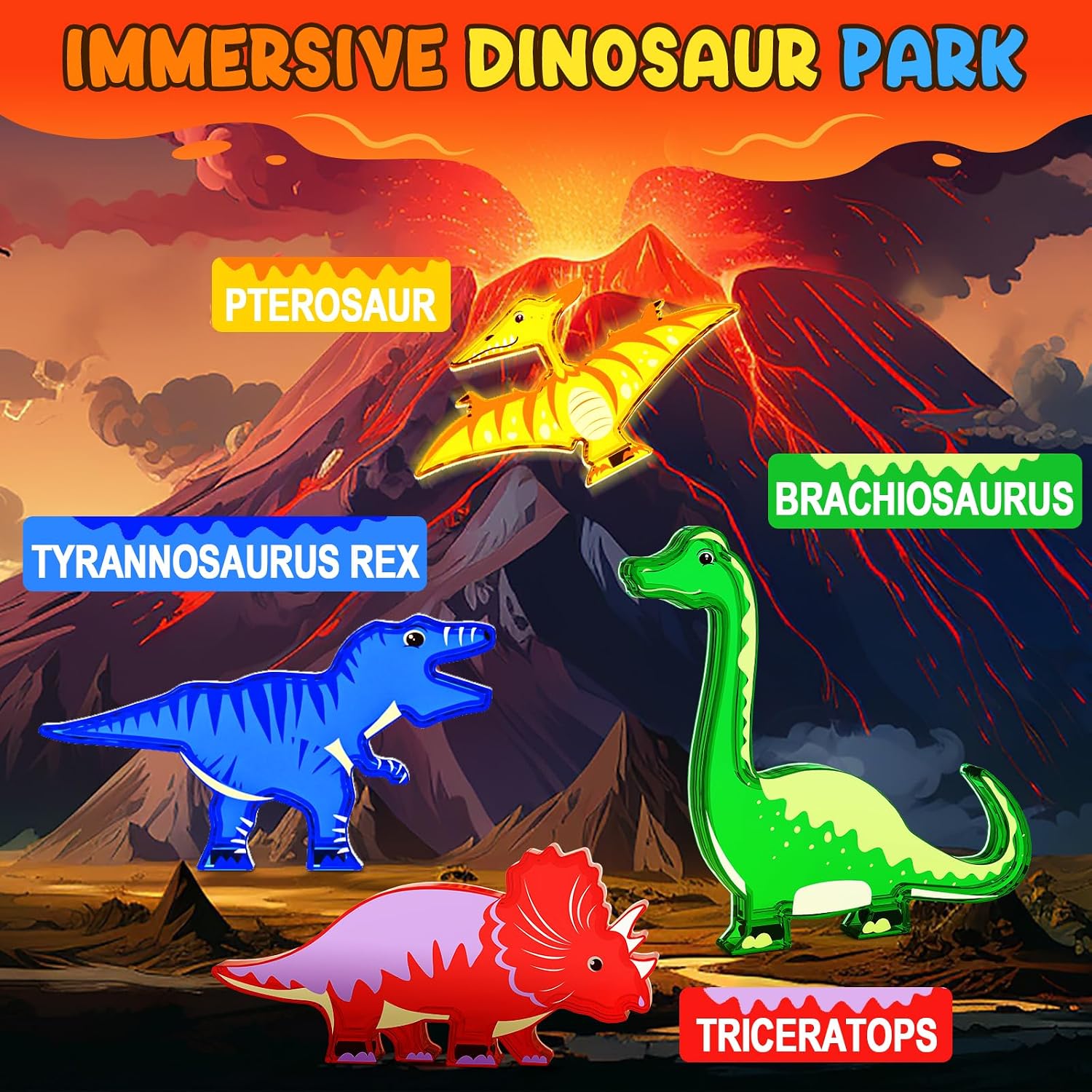 Detalle 2 de Coodoo Dinosaur Magnetic Tiles for Toddlers 🧩