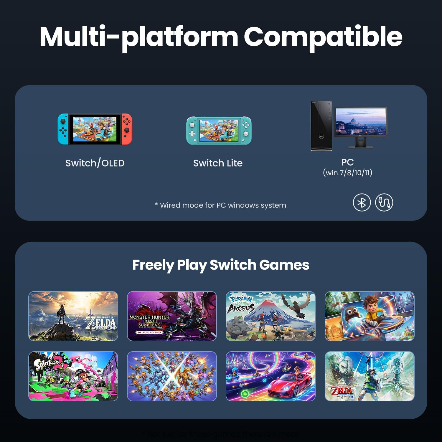 Thumbnail 5 de VOYEE Switch Pro Controller 1000mAh wireless gamepad