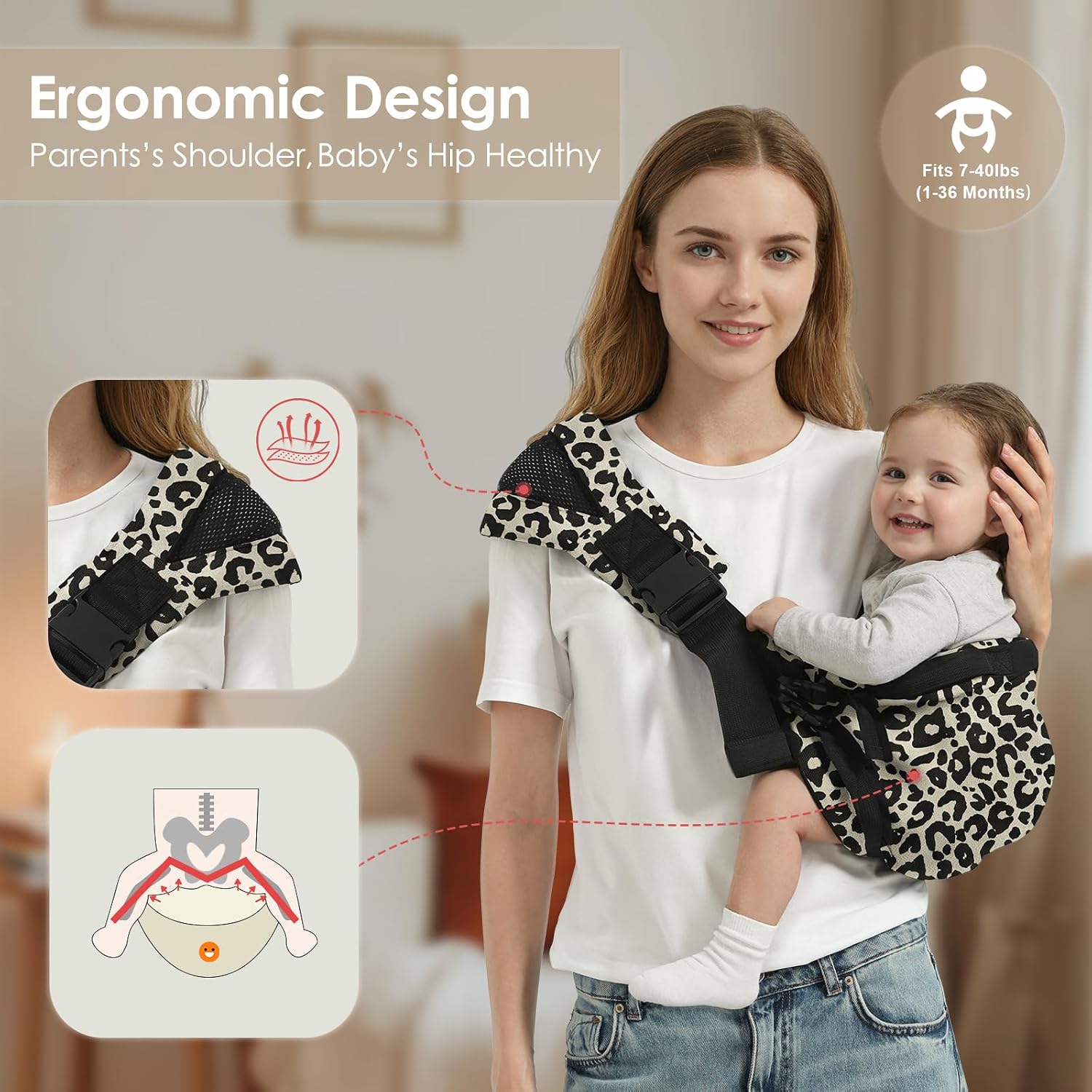 Thumbnail 1 de Shiaon Baby Sling Carrier 8–40 lb