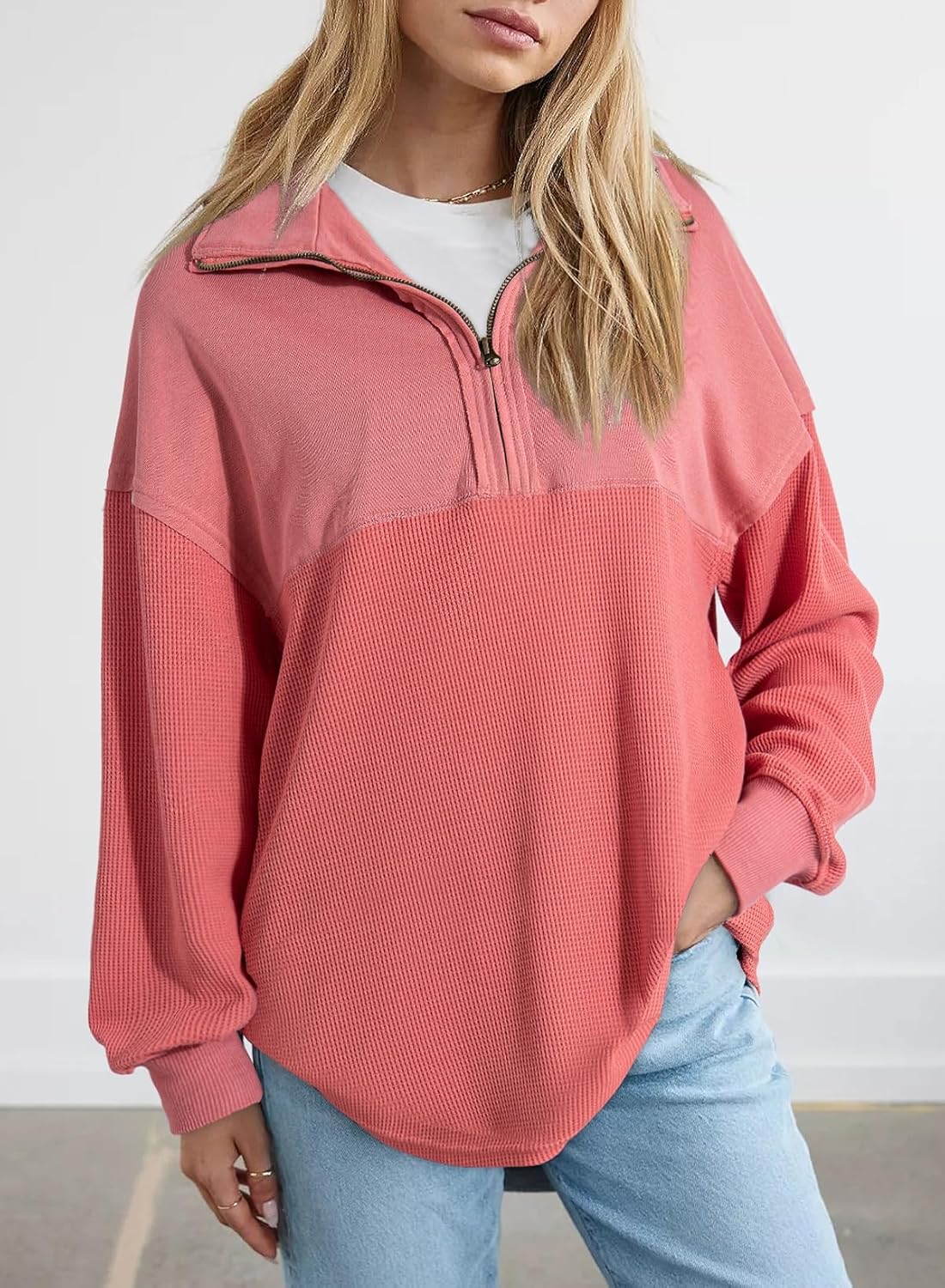 Thumbnail 1 de SHEWIN Womens Half Zip Sweatshirt 75% Polyester