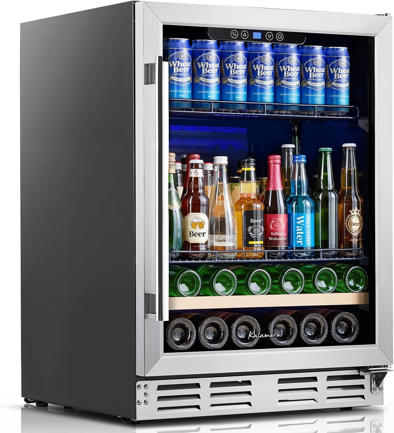 Detalle de Kalamera KRC-46DZB-R_C3 24-Inch Beverage and Wine Cooler, 5.2 cu. ft.