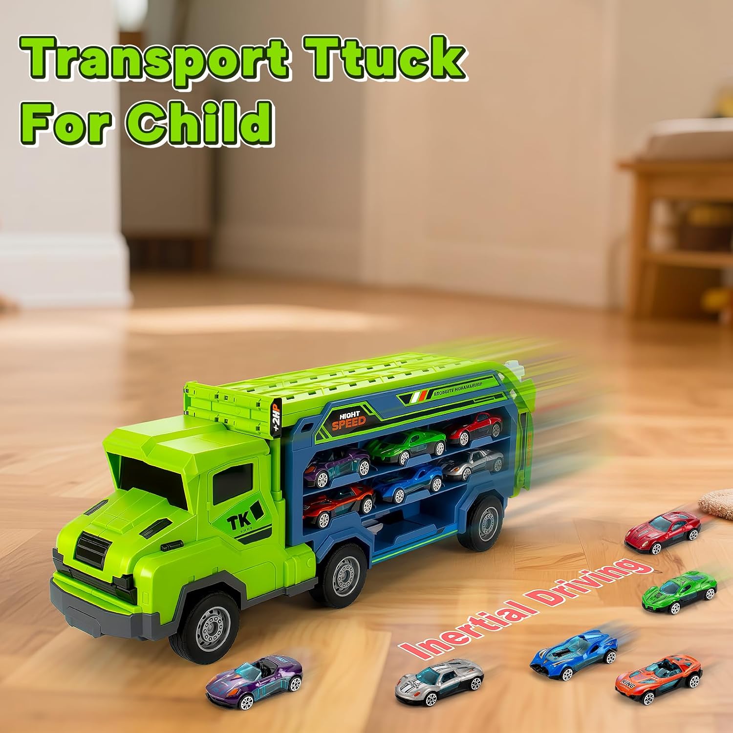 Detalle 2 de Kids Carrier Truck Race Set