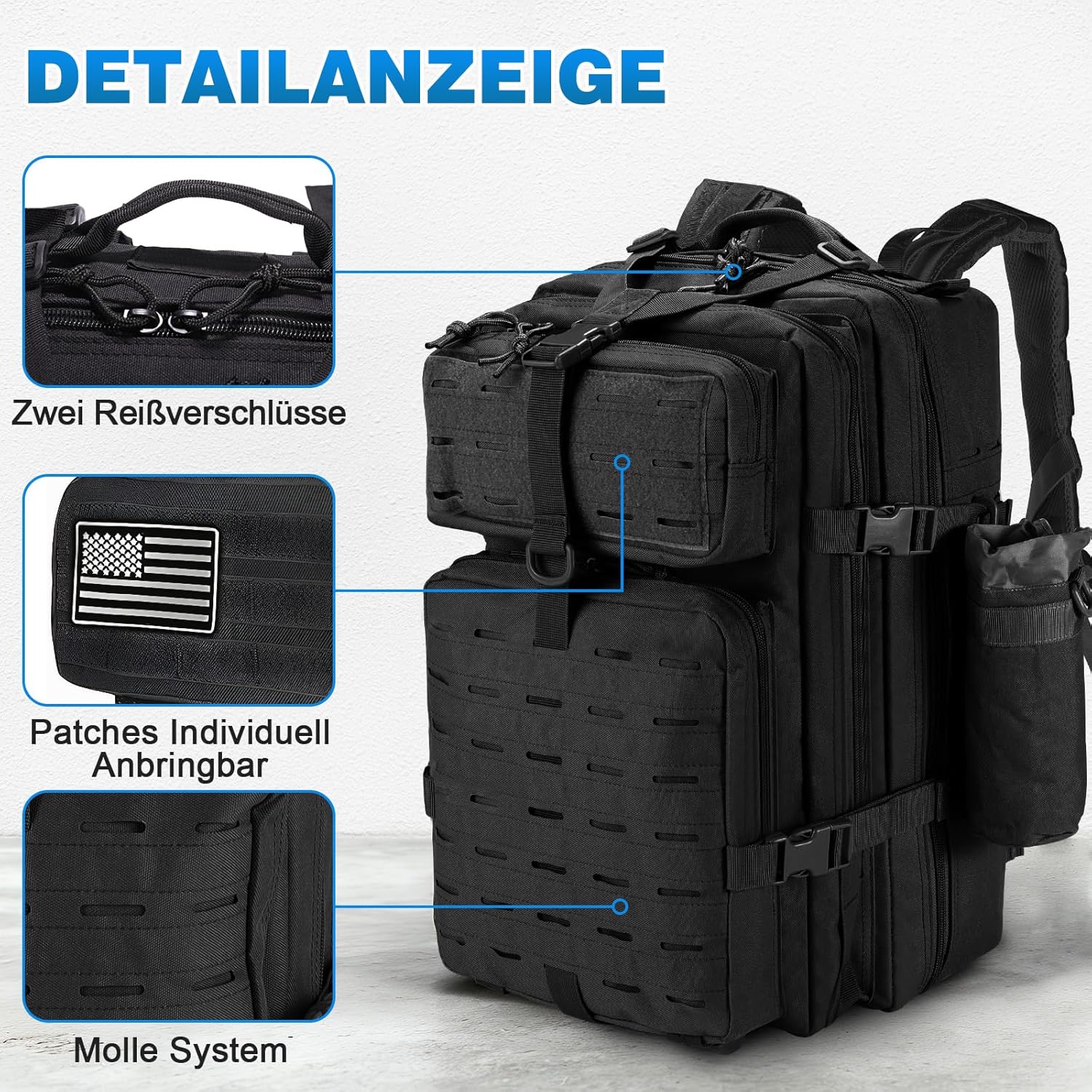 Thumbnail 1 de SHANNA Trekkingrucksack 45L Militärrucksack
