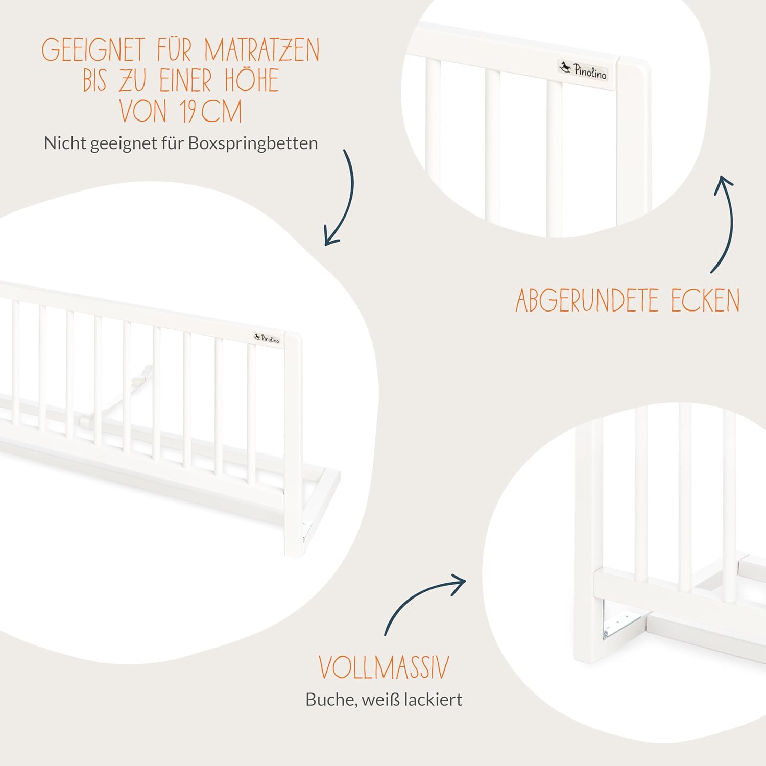 Thumbnail 4 de PINOLINO Bettschutzgitter Comfort 115×32×40 cm