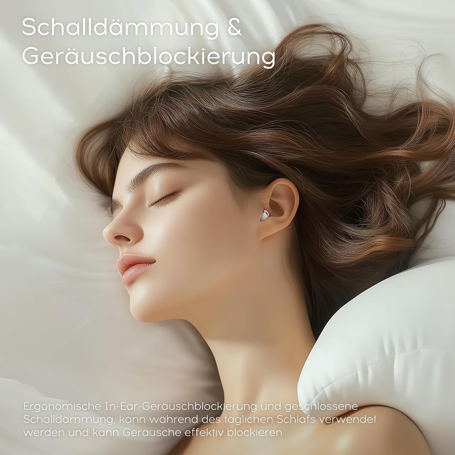 Thumbnail 2 de Sunvito cuffie per dormire mini Bluetooth 6.0 in silicone (bianco) con display batteria