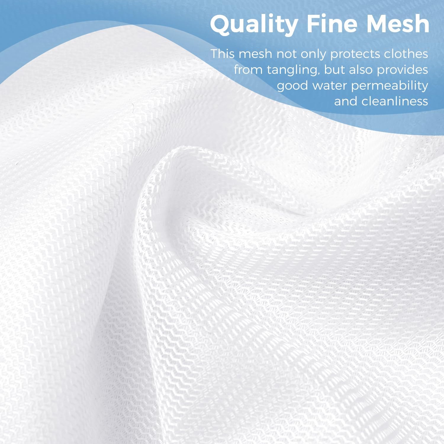 Detalle 2 de BAGAIL bag01 Mesh Laundry Bags, 5-Piece Reusable Polyester Set