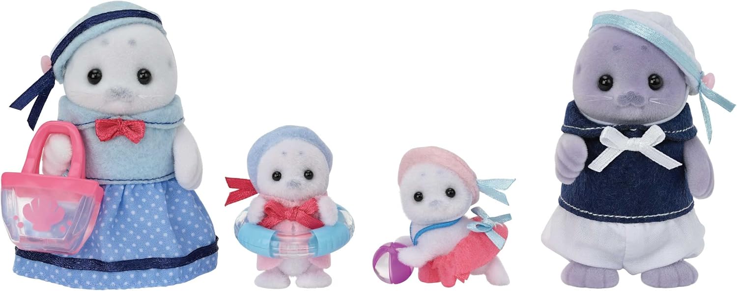 Detalle de Sylvanian Families 5759 Robben Familie – detailreiche Tierfiguren für Kinder ab 3 Jahren