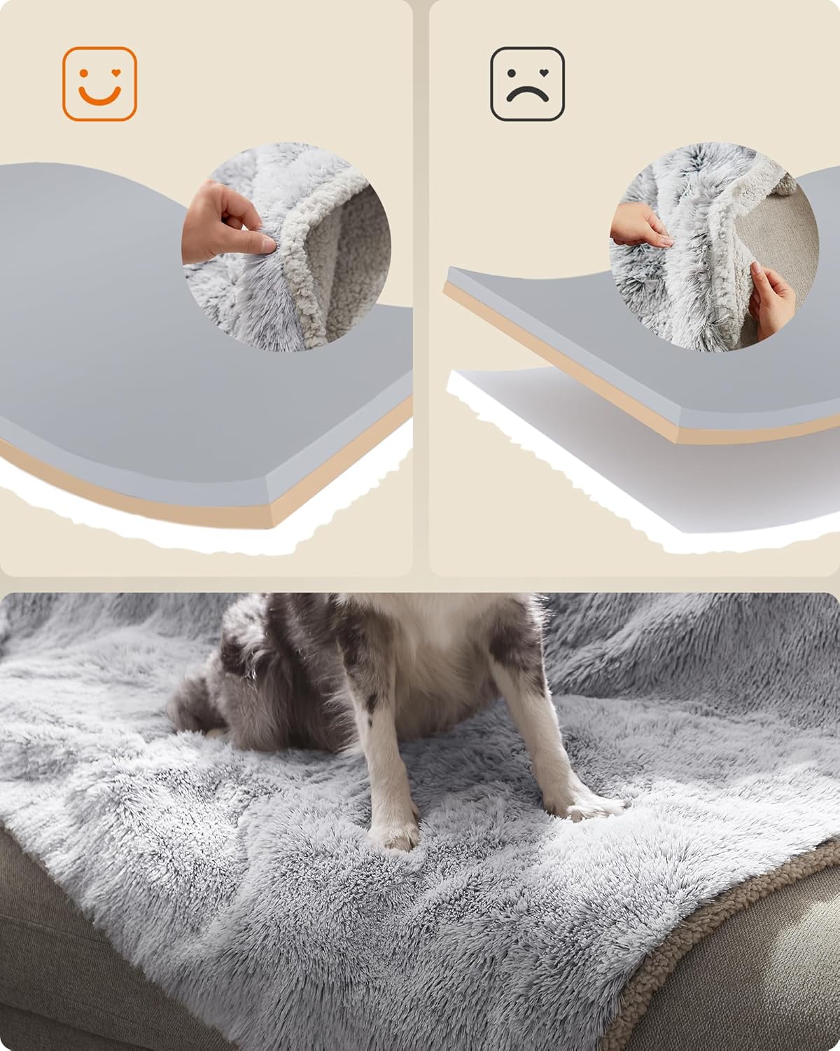 Thumbnail 6 de Feandrea Long Waterproof Dog Blanket 102×73 cm