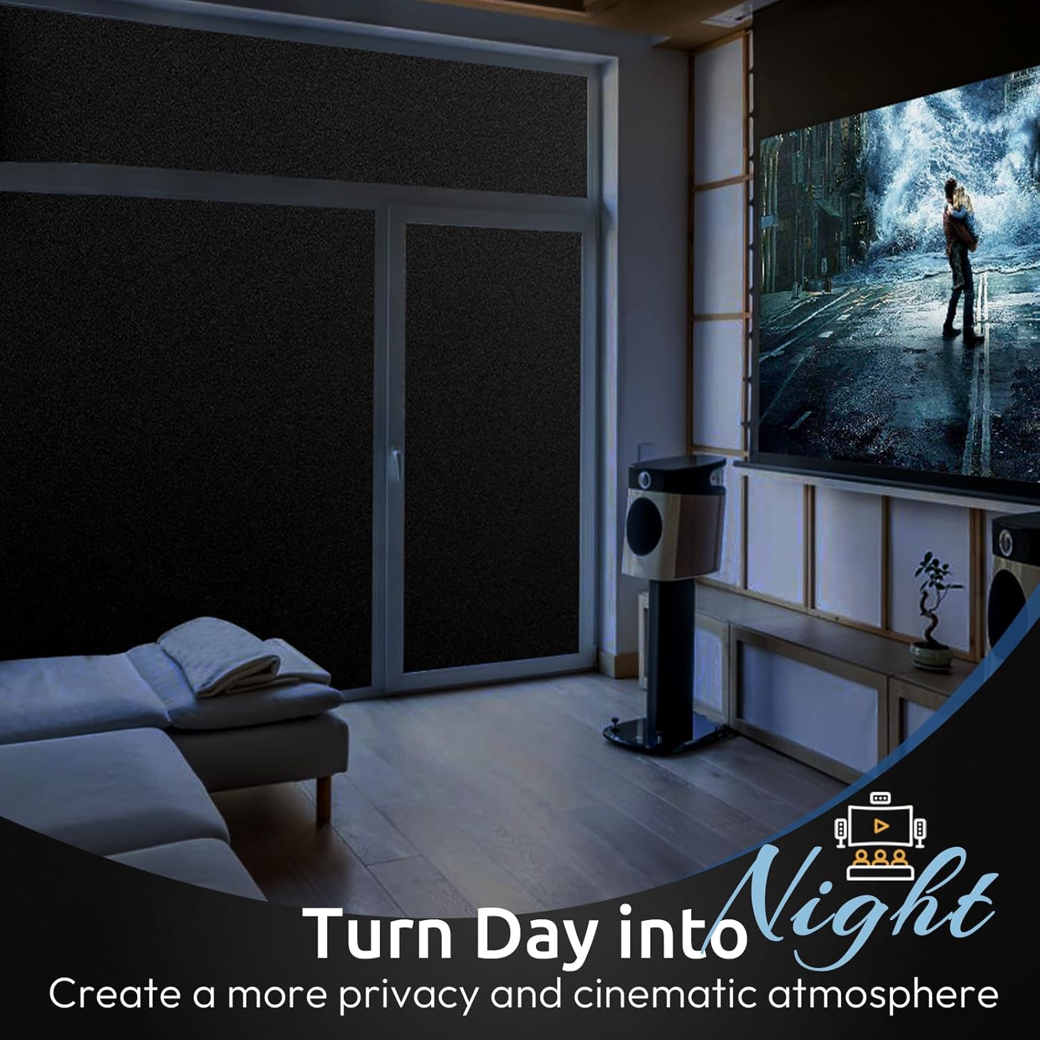 Thumbnail 2 de rabbitgoo Blackout Window Film 17.5 x 78.7 Inches