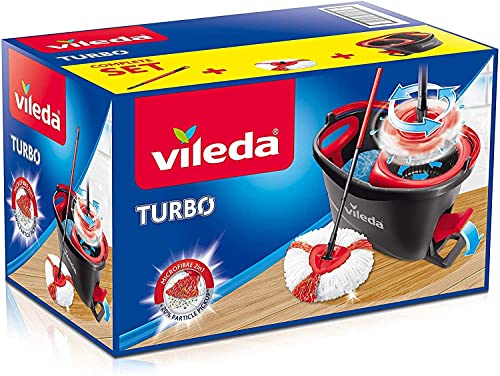 Thumbnail 2 de Vileda Turbo: fregona con cubo escurridor giratorio, palo telescópico y recambios