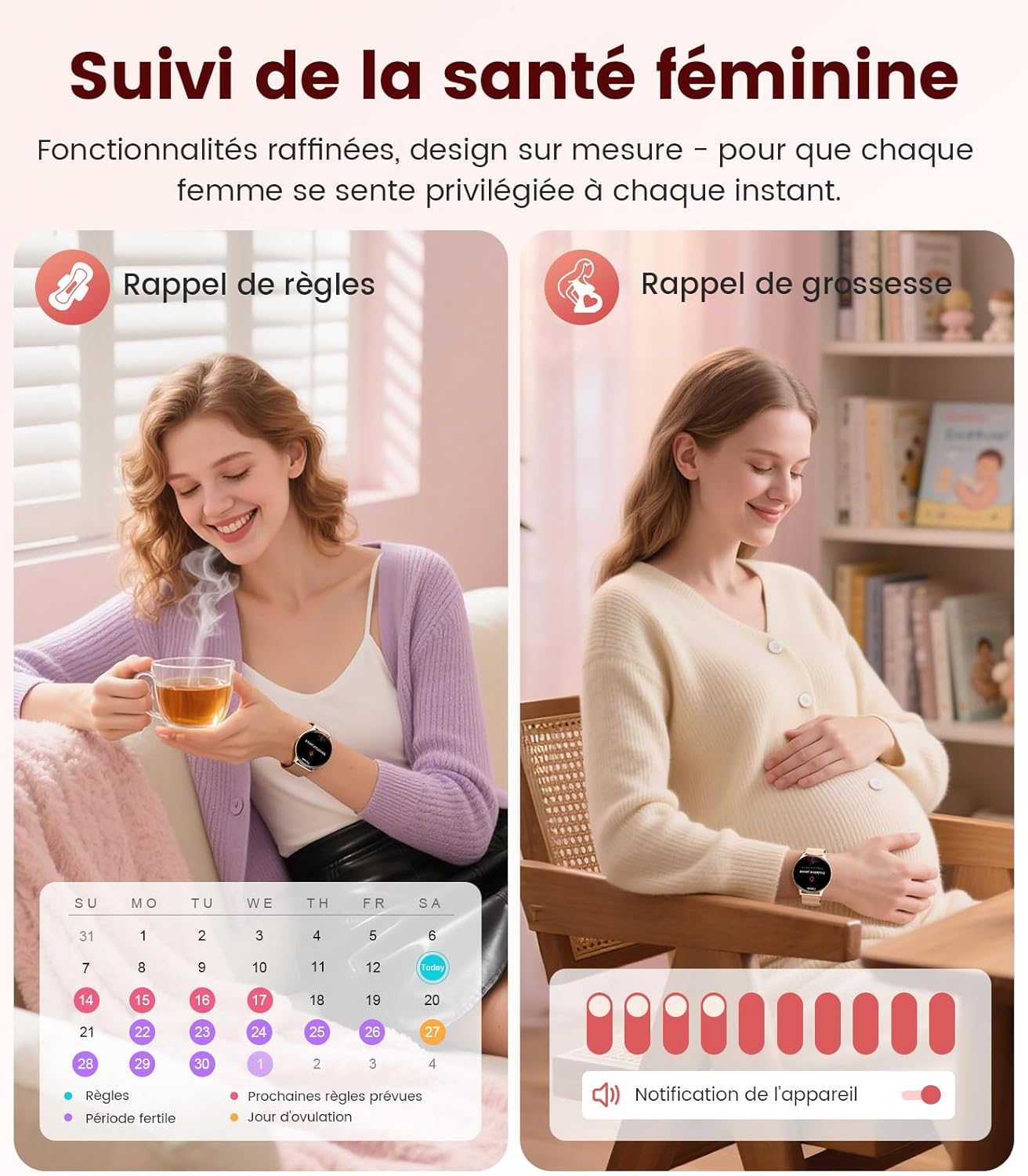 Thumbnail 6 de LIGE Montre Connectée Femme 1,43" AMOLED doré