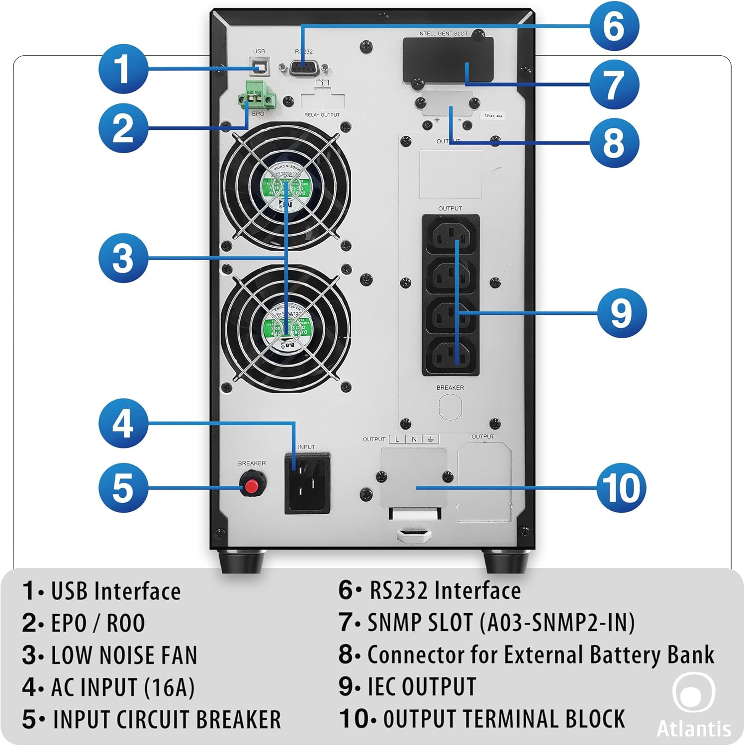 Thumbnail 6 de UPS Atlantis A03-OP3002XLN 3000 VA
