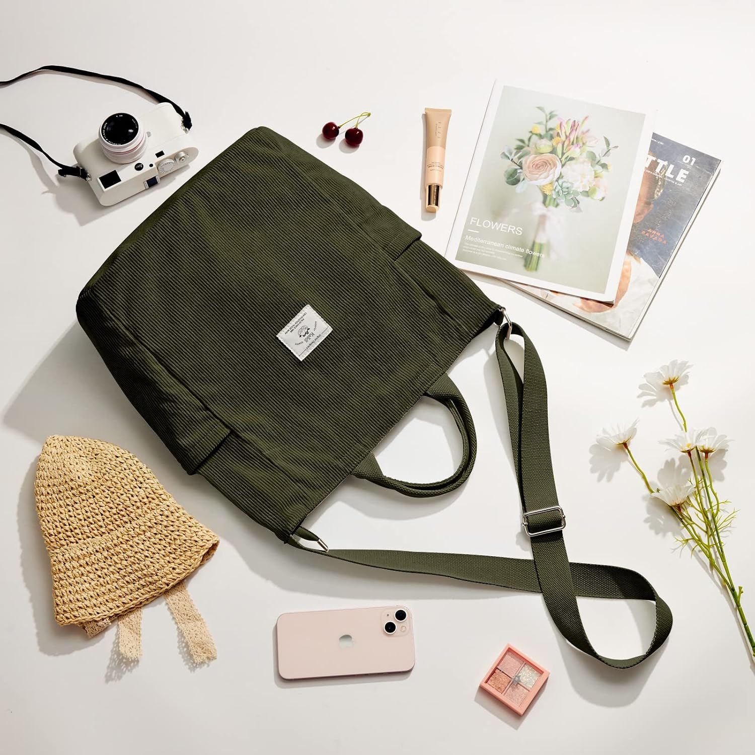 Thumbnail 2 de KALIDI Corduroy Hobo Bag, 38.1 cm large capacity