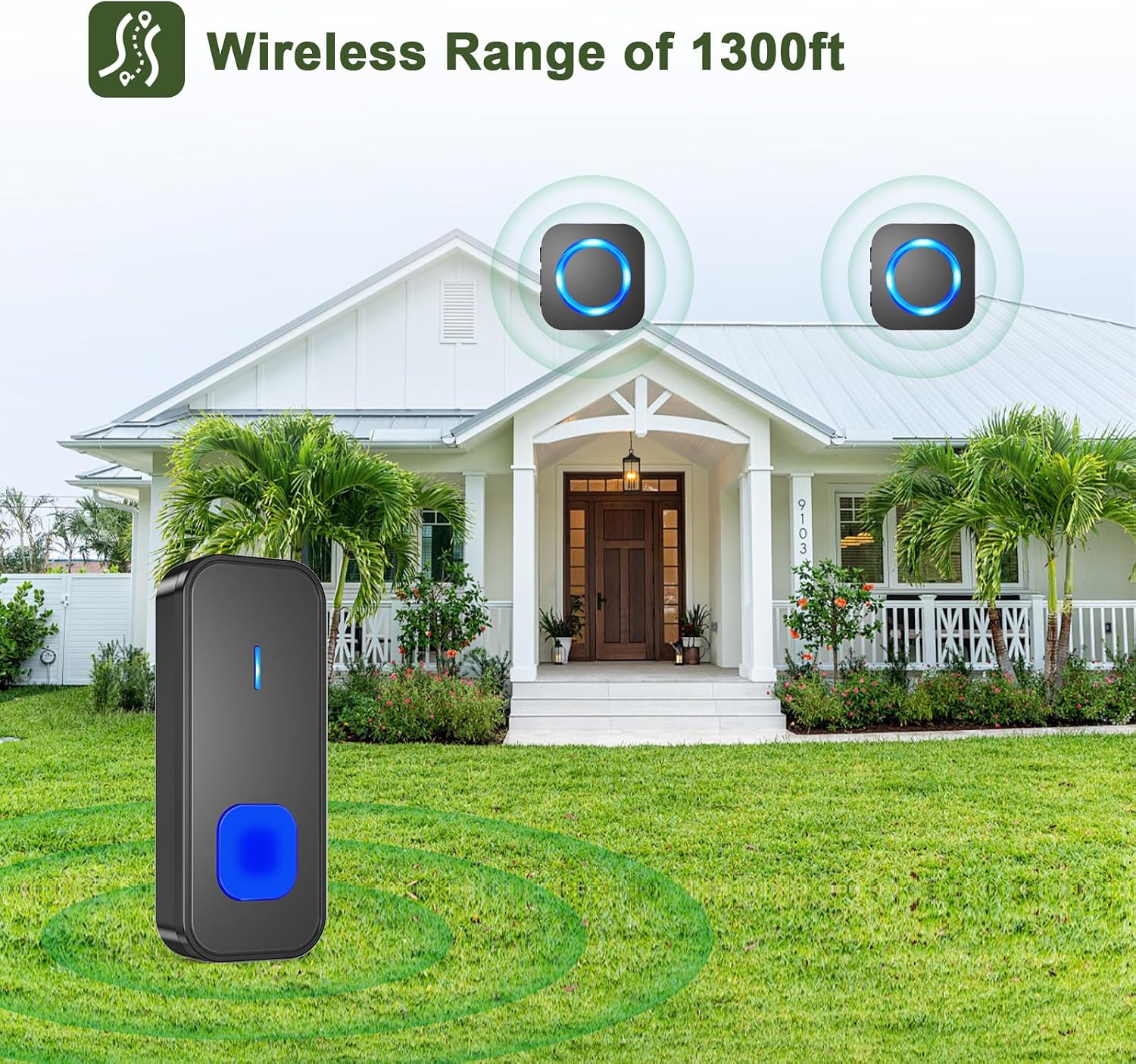 Detalle 2 de SURFOU Wireless Doorbell 400m range