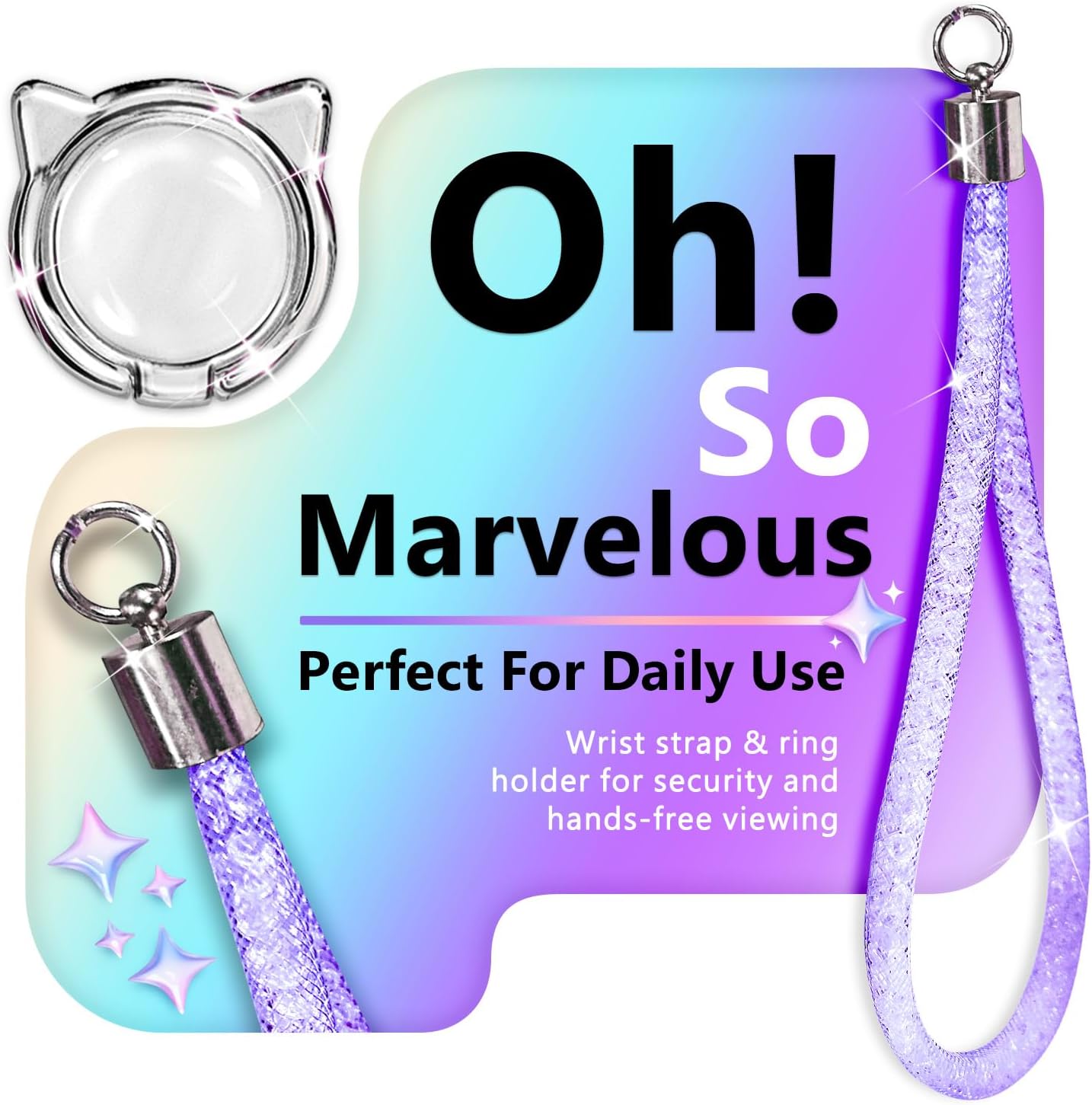 Thumbnail 2 de NGB Glitter Liquid Sparkle iPhone 16e/17e Case with Tempered Glass, Ring & Wrist Strap (Aqua/Purple)