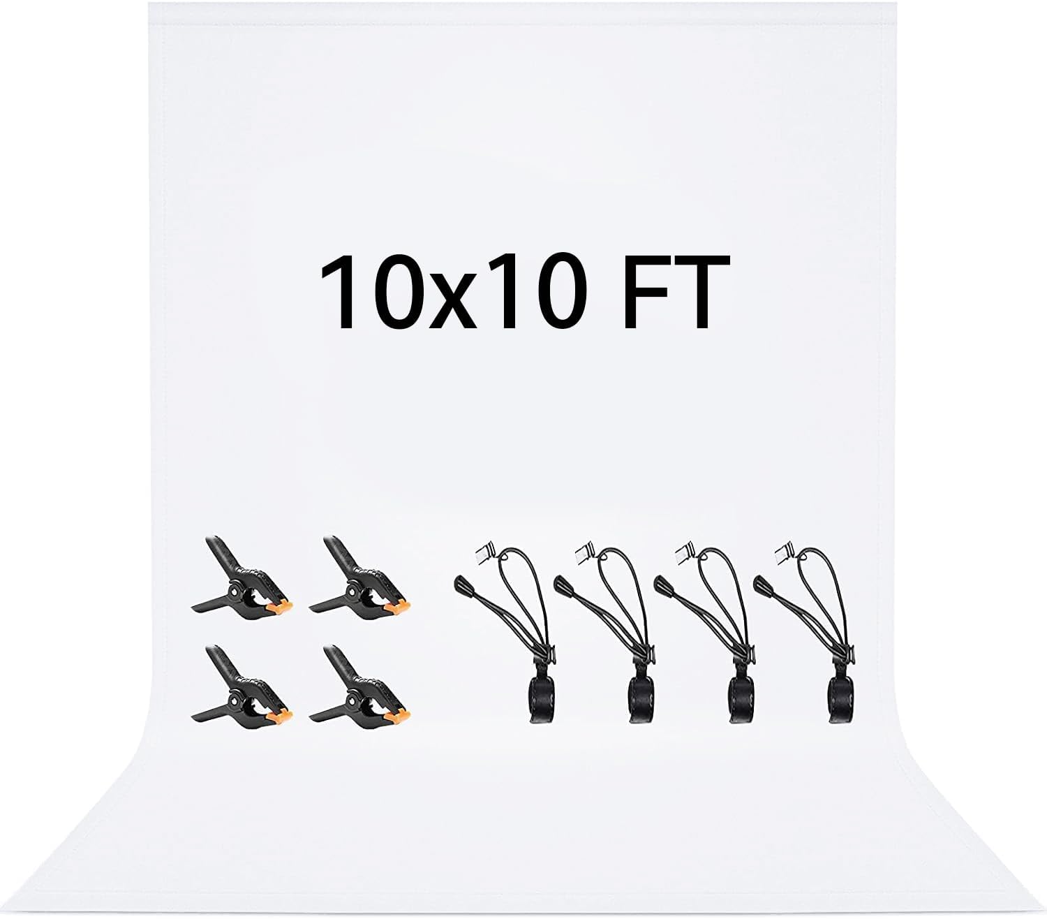 Detalle 2 de Vevelux Black Backdrop 3 x 3.6 m (10 x 12 ft) polyester photography background with spring clamps